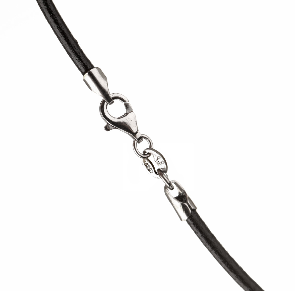 Drei Nornen Halsband - Leder & Sterling Silber Made in Shetland