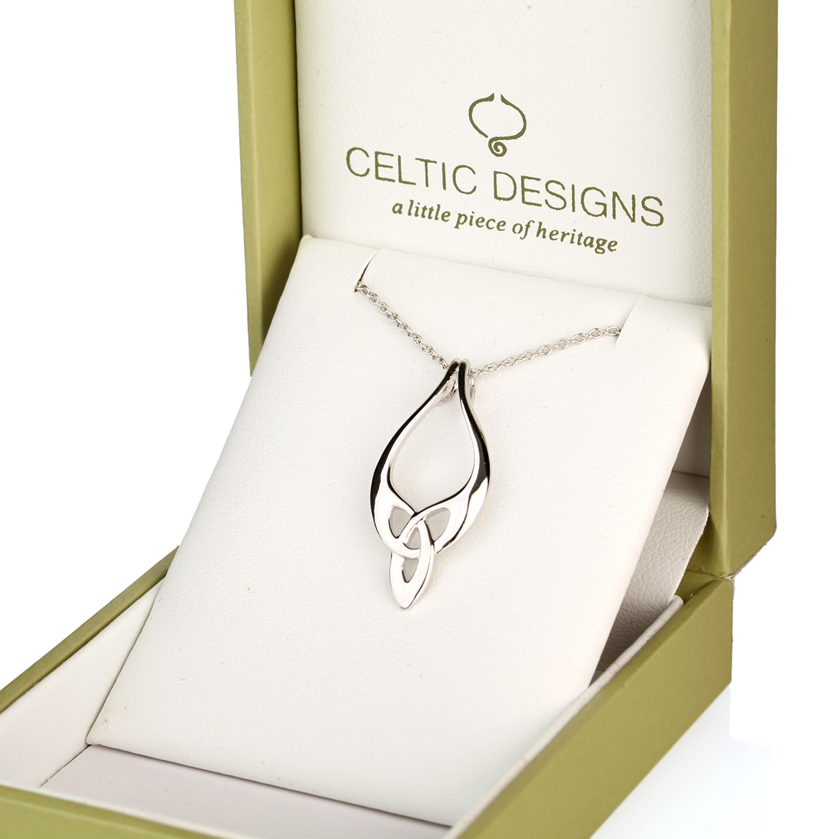 Nouveau Celtric Trinity Kette - Keltischer Anhänger - Sterling Silber aus Irland