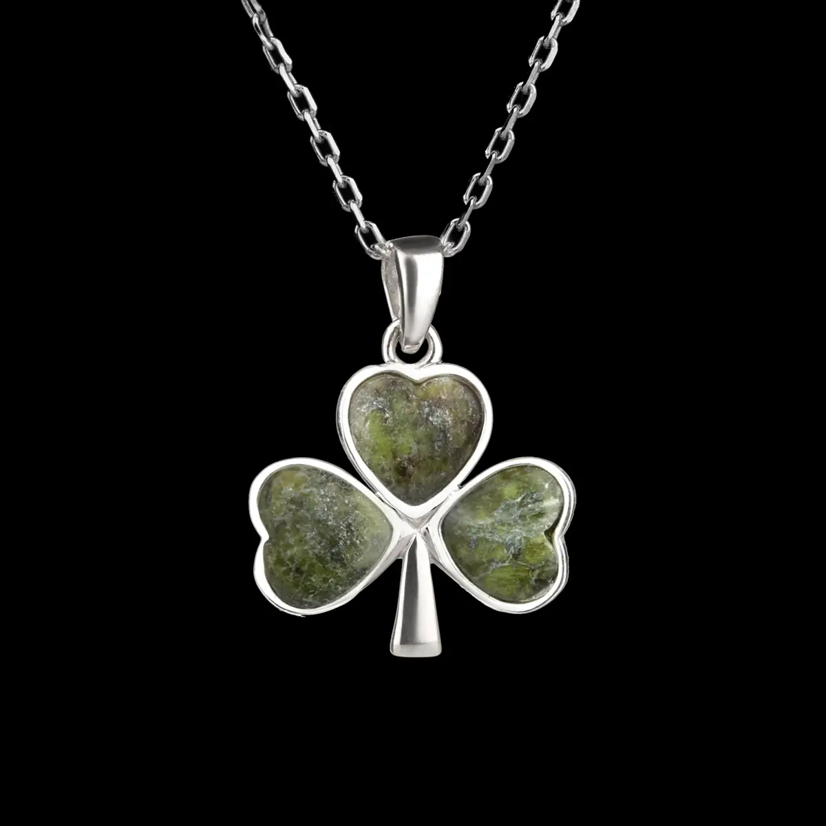 kette-anhaenger-irish-shamrock-connemara-silber-001oct9MIvXBJTvL Irish Shamrock - Irische Kleeblatt Kette aus Silber & Connemara Marmor