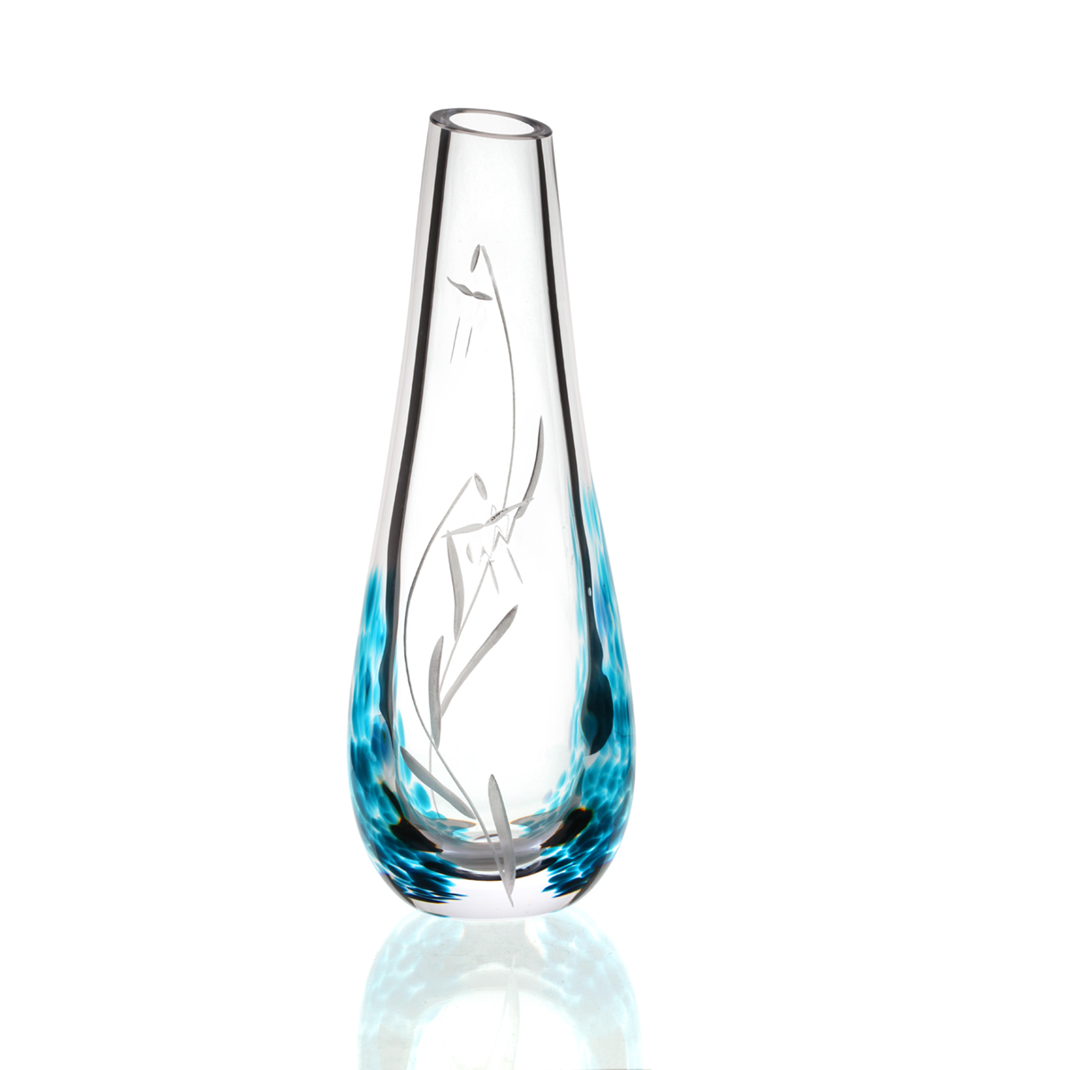 Celtic Meadow Bud Vase aus Kristallglas - Handgefertigt in Irland