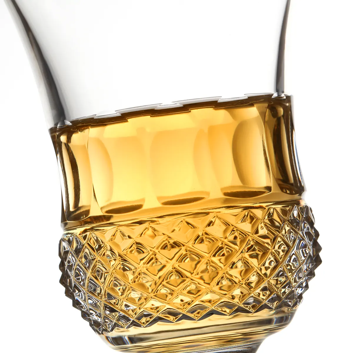 Scottish Thistle Diamond Cut - Whiskyglas in Distelform mit Fuß