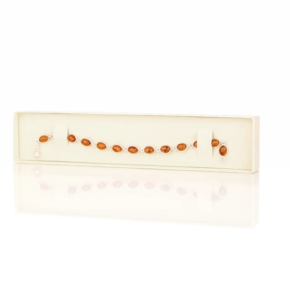 Honey Amber Drop - Irisches Armband aus gelbem Bernstein & Sterling Silber