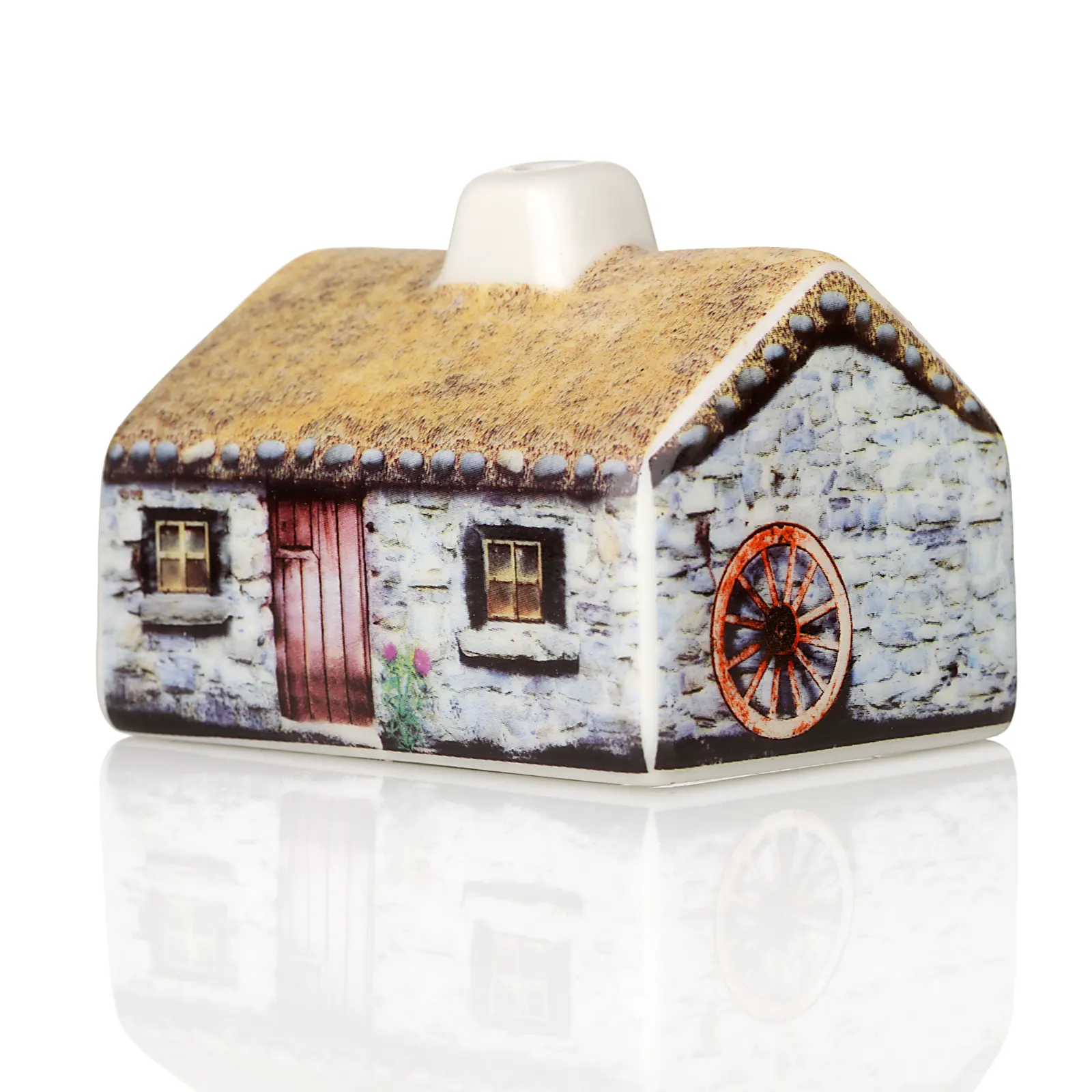 Scottish Highland Croft Torfduft-Set - Cottage aus Keramik mit Steinbrenner und Torfsoden