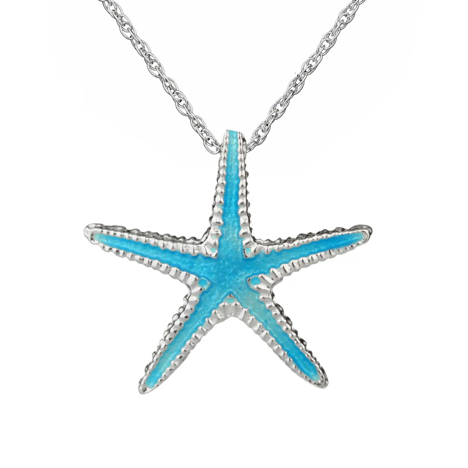 Blue Ocean Starfish Kette – Seestern aus Sterlingsilber & blauer Emaille Blue Ocean Starfish Kette – Seestern aus Sterlingsilber & blauer Emaille