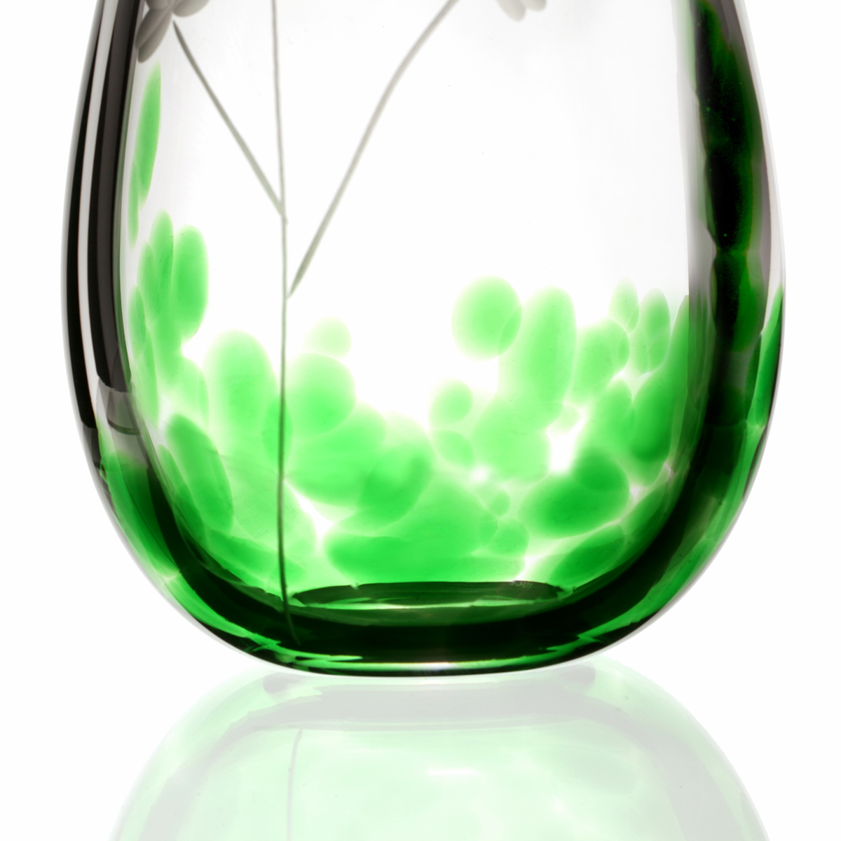 Irish Shamrock Posy Vase aus Kristallglas - Handgefertigt in Irland
