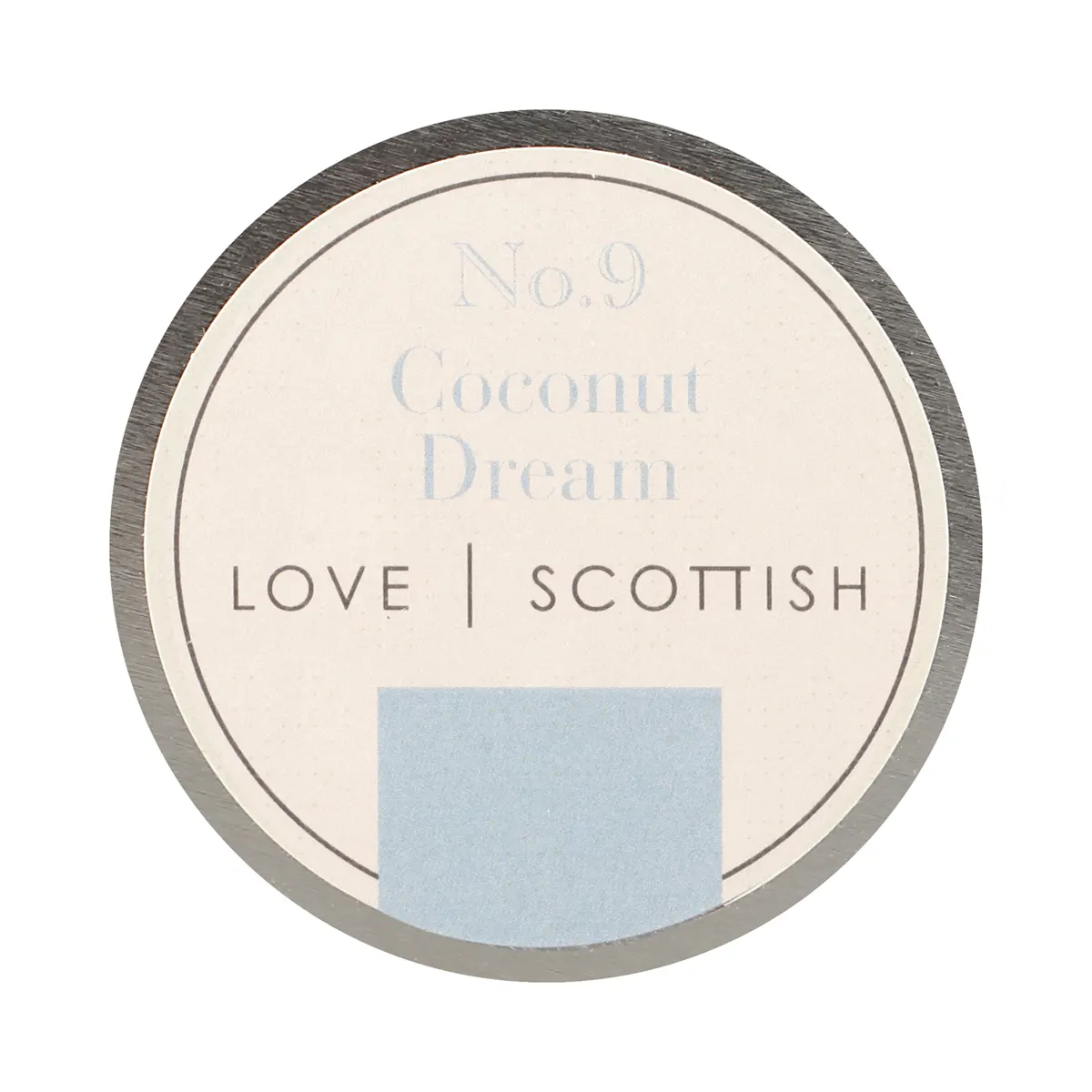 Love Scottish Travel Tin - Coconut Dream - handgefertigte Duftkerze aus Kokoswachs