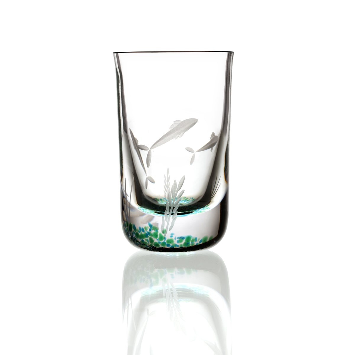 Irish Seagrass Shotglas - Handgefertigtes Kristallglas aus Irland