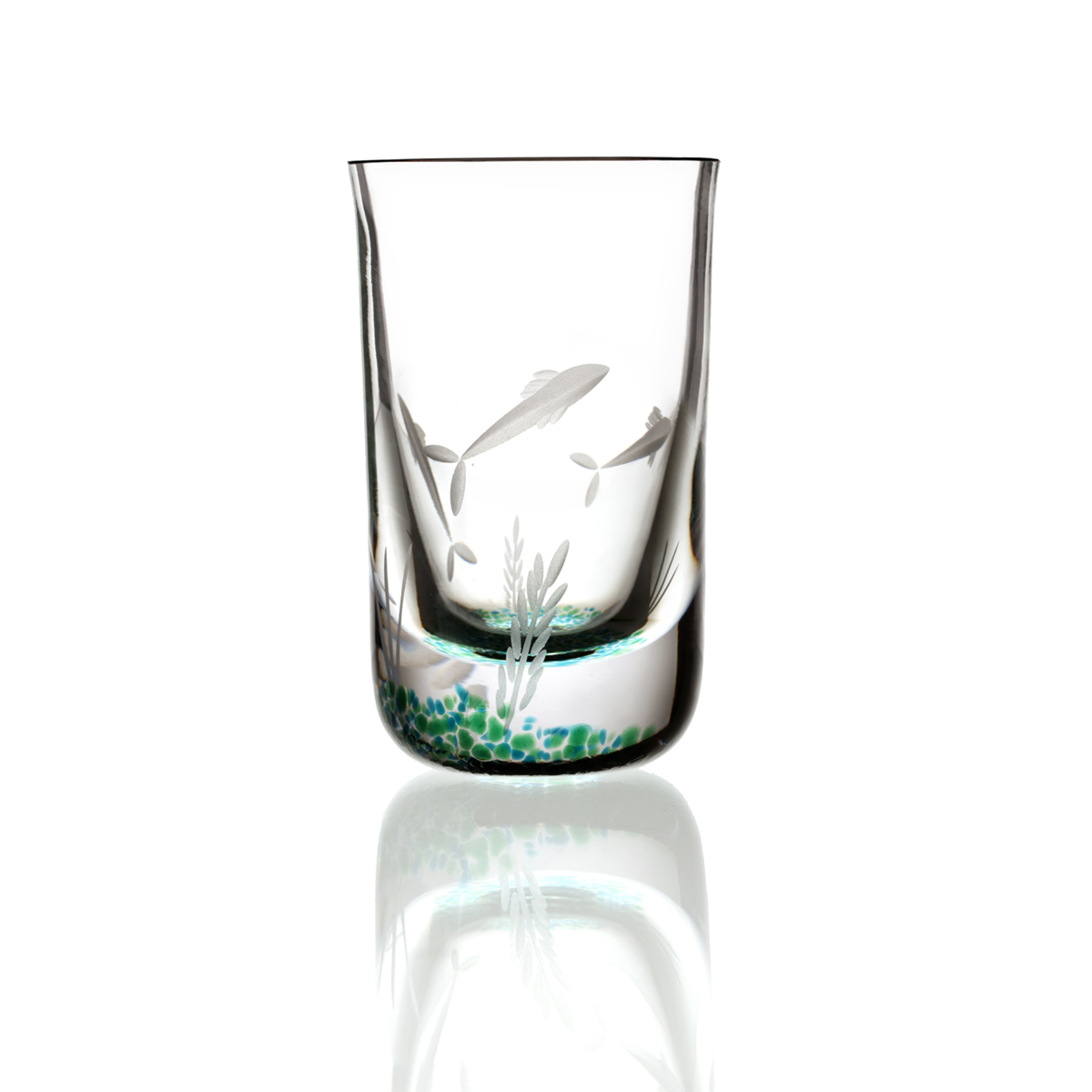 shot-schnaps-glas-irland-seagrass-005 Irish Seagrass Shotglas - Handgefertigtes Kristallglas aus Irland