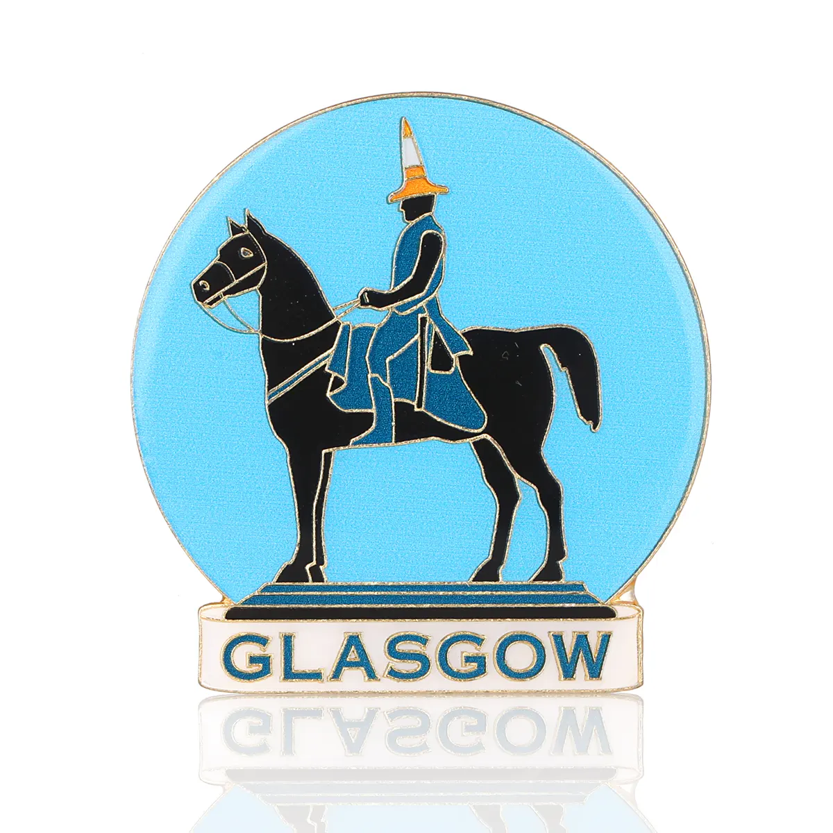 Glasgow Deko Magnet / Kühlschrankmagnet aus Schottland - Metall & Emaille Glasgow Deko Magnet / Kühlschrankmagnet aus Schottland - Metall & Emaille
