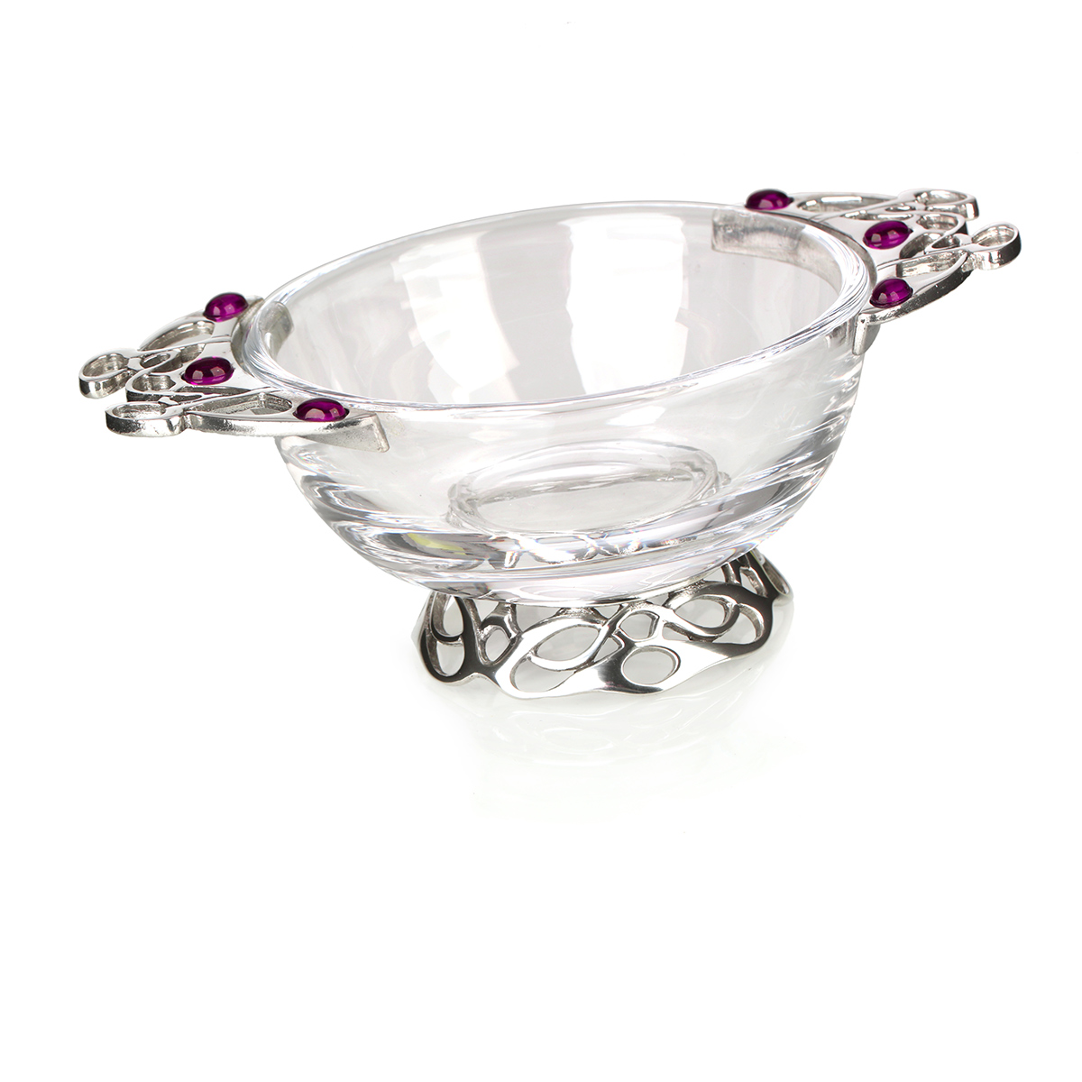 quaich-glas-kristall-keltisch-schottland-002 Schottischer Whisky Quaich aus Glas - keltische Ornamente & Kristall