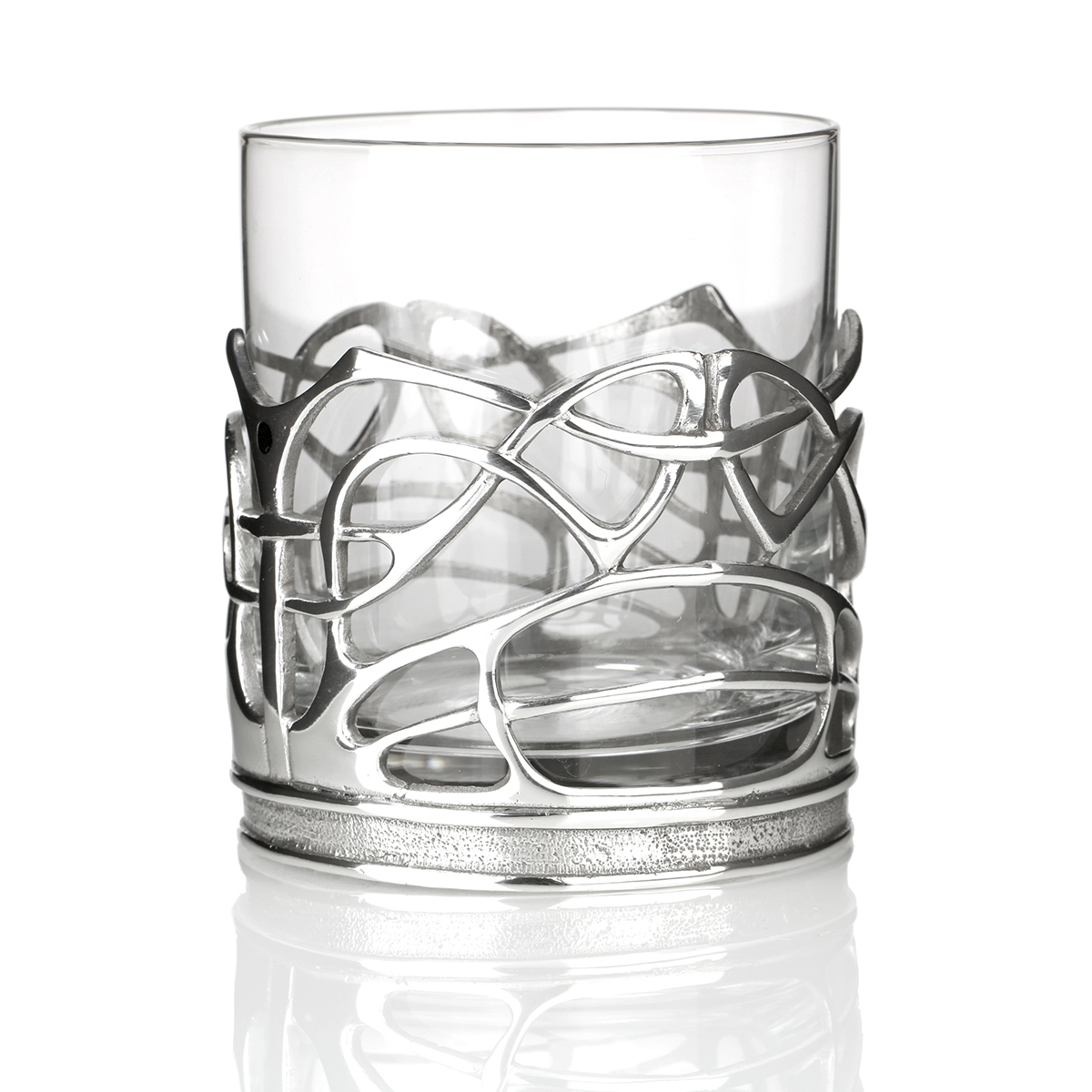 Celtic Swirls Tumbler - Whiskyglas aus England mit keltischem Muster aus Zinn