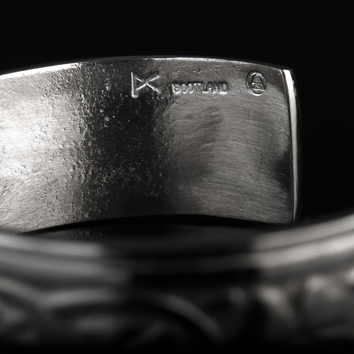 armreif-keltisch-kleeblatt-shamrock-003NNRQjy3CHrB4o Celtic Shamrock - Armreif mit keltischem Muster & Kleeblättern - polierter Zinn