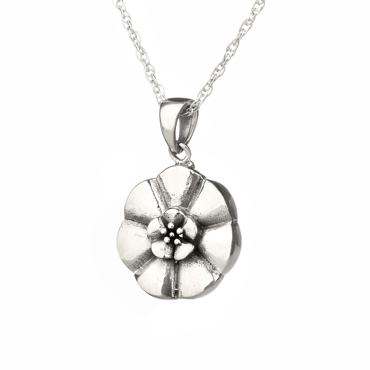 White Rose of Scotland - Jakobiten Anhänger aus Schottland - Sterling Silber