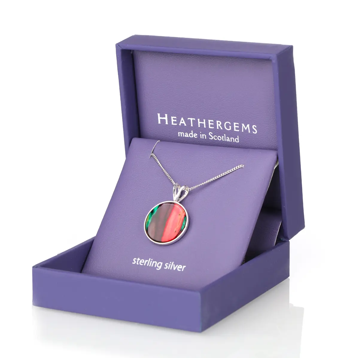 kette-anhaenger-schottischer-heathergem-schmuck-silber-013 Highland Heathergem - Schottische Kette aus Sterling Silber & Heide