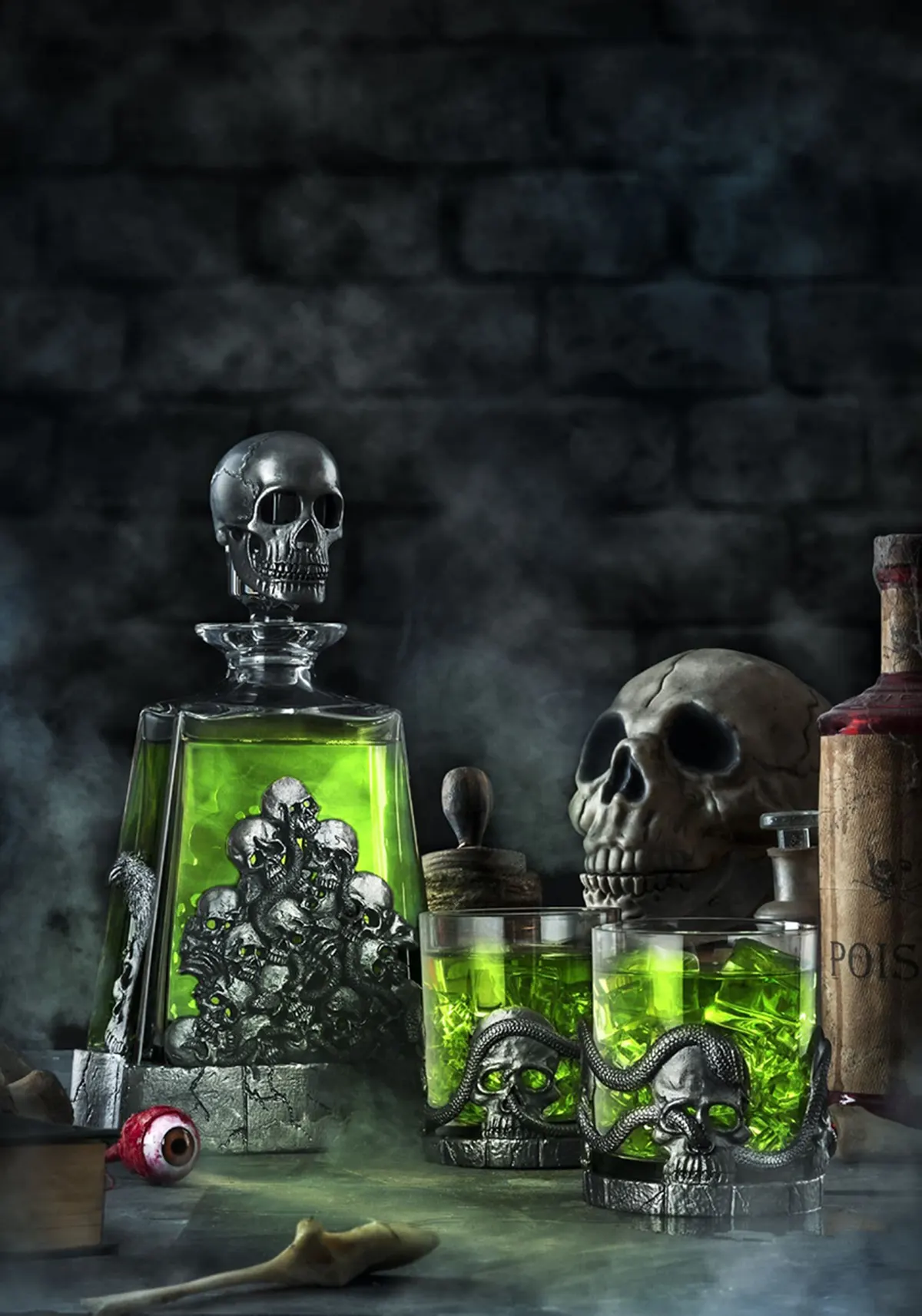 Skull Whisky Tumbler - Handgefertigtes Totenkopf Whiskyglas aus England