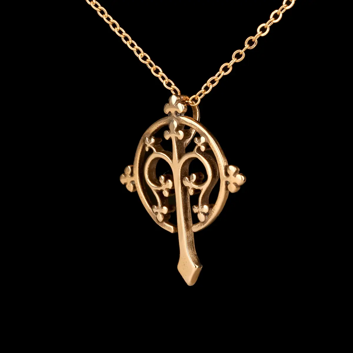 kette-anhaenger-lebensbaum-tree-life-bronze-gold-004 13th Century Tree of Life - Handgefertigter Lebensbaum Anhänger aus Bronze