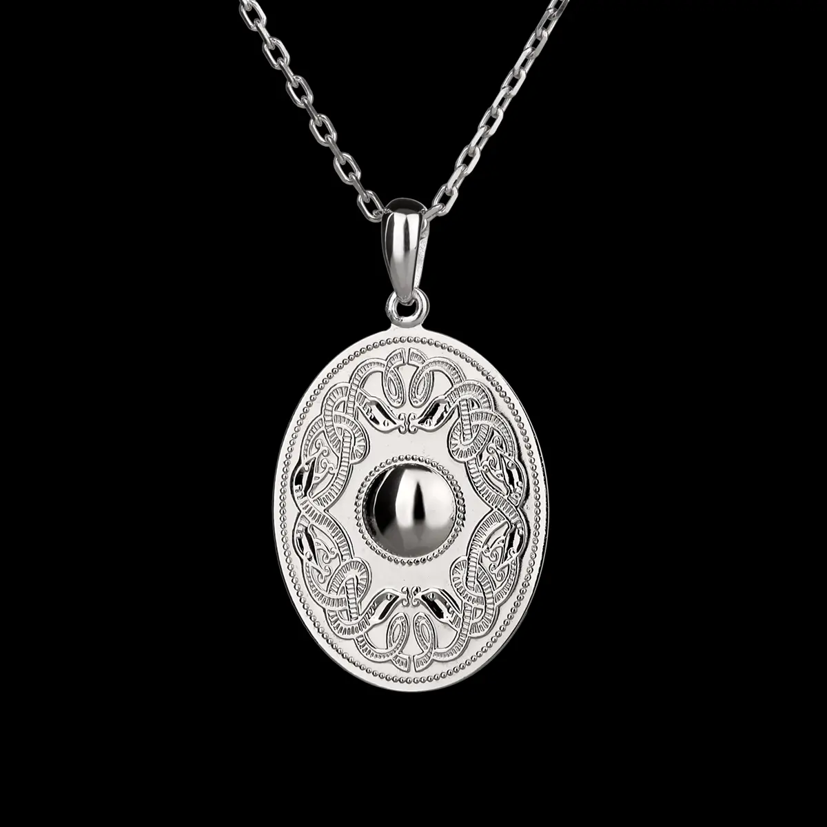 Celtic Warrior - Oval Necklace - keltische Kette aus Irland