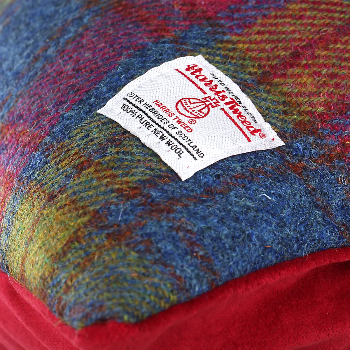 kissen-cushion-45x45-harris-tweed-schottland-tartan-karo-multi-colour-004 Harris Tweed Kissen aus Schottland in Multi Color Tartan - 45 x 45 cm