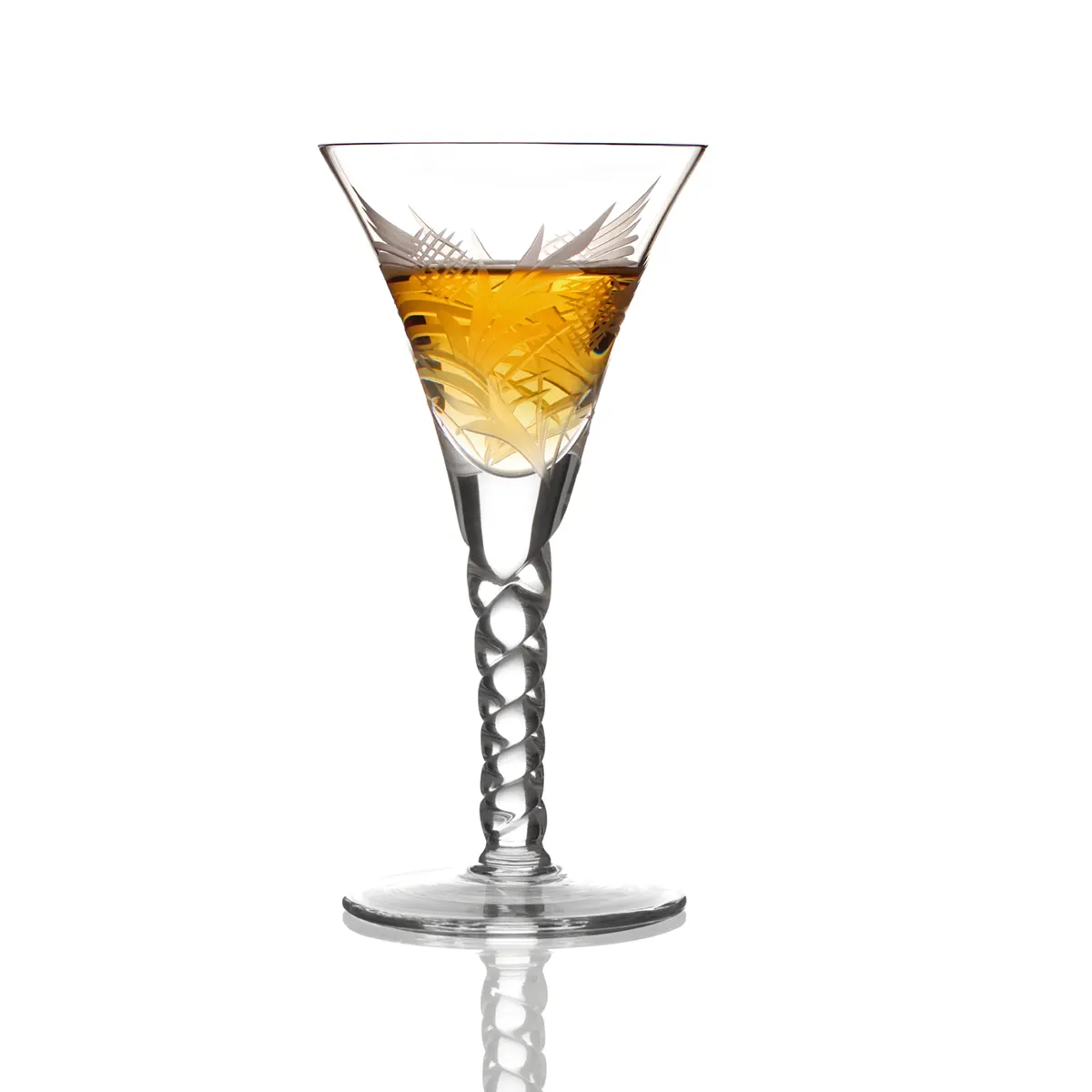 Jacobean Twisted Stem - Flower Of Scotland - Jakobiten Whisky Glas aus Schottland