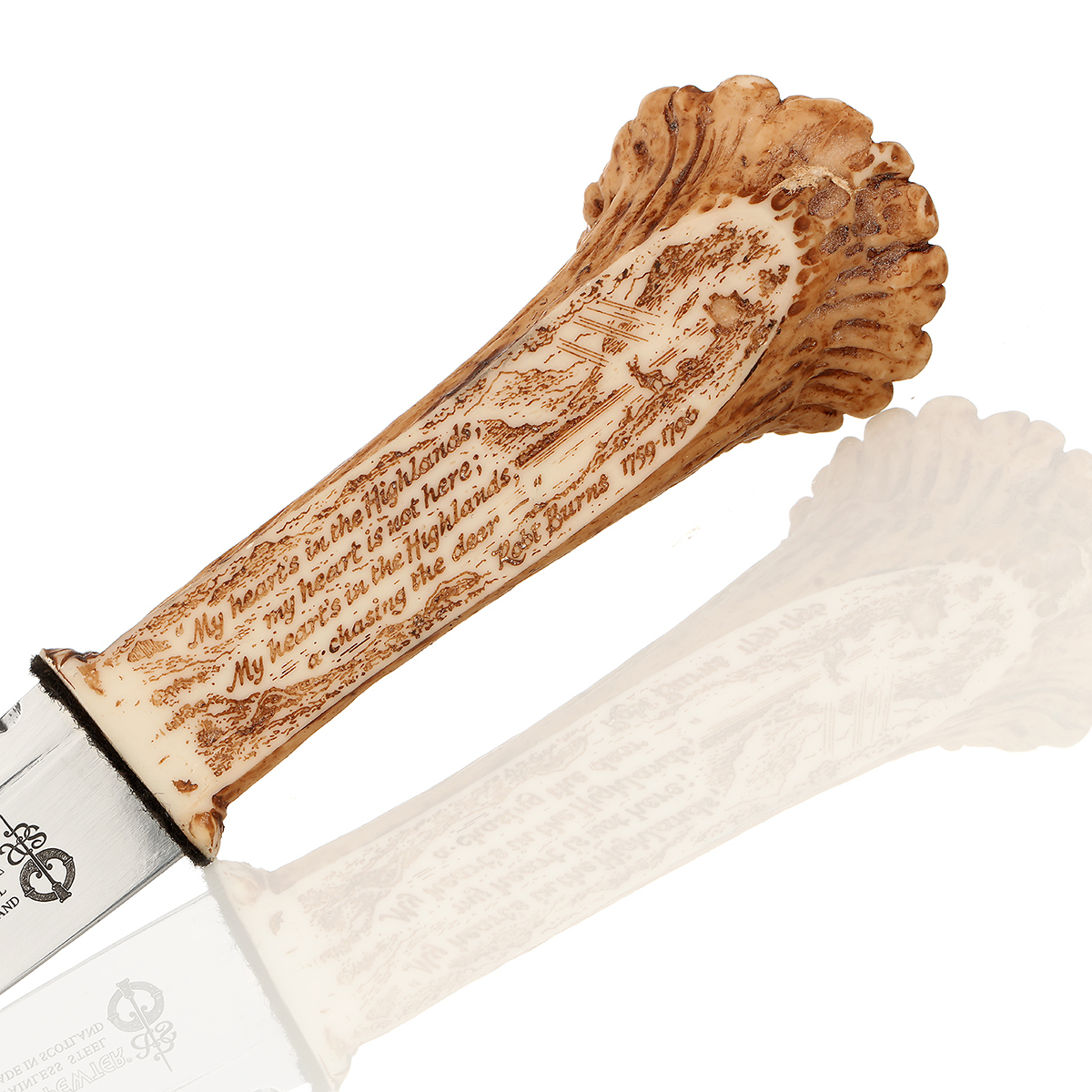 sgian-dubh-highland-kilt-burns-horn-002NK0YoAGD2HPFx Outlander Clan Fraser Sgian Dubh - Je Suis Prest - Edelstahl mit Lederscheide