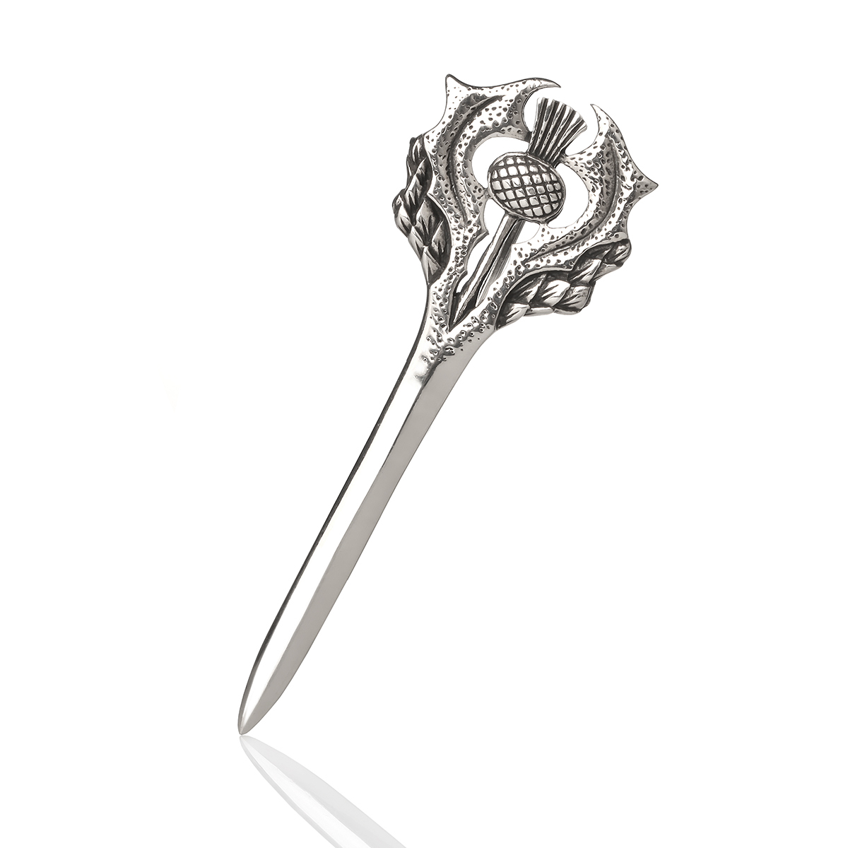 Kilt-pin-schottische-distel-thistle-silber-schottland-003 Schottische Distel - Handgefertigter Highland Kilt Pin aus Sterling Silber