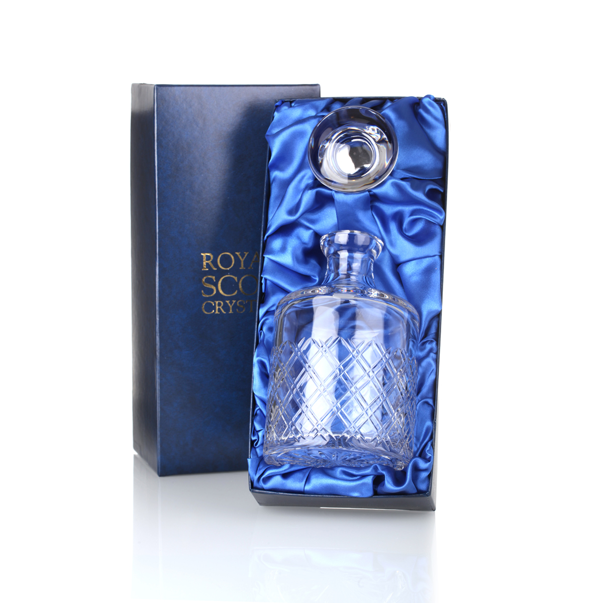 Tartan Whisky Decanter - handgefertigte Whisky Karaffe aus Kristallglas