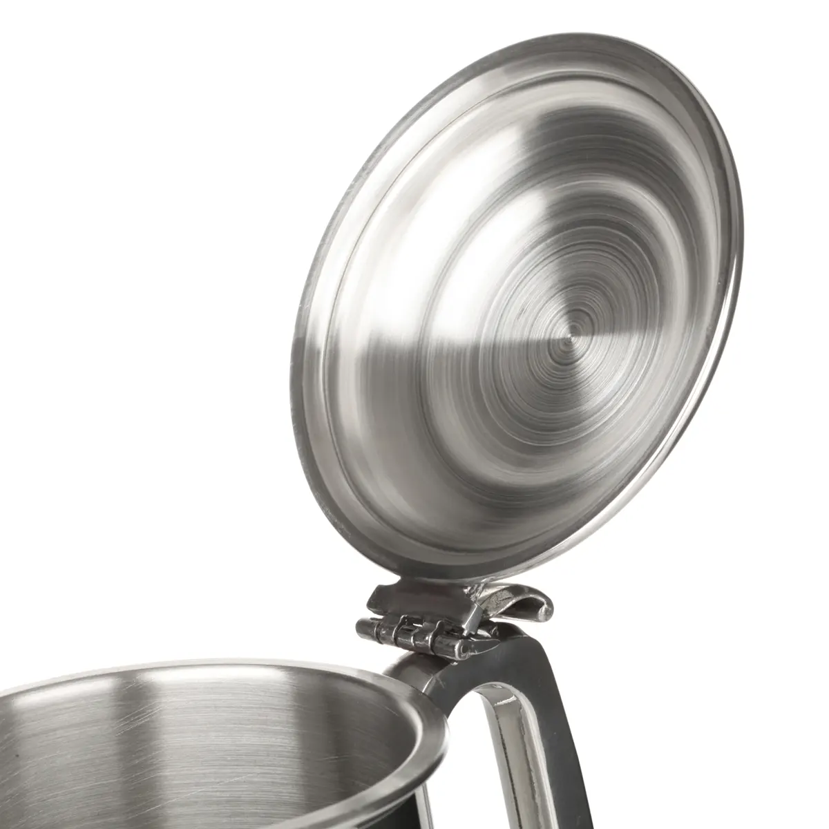 Englischer 1 Pint Zinnkrug mit Deckel – Handgefertigter Bierkrug aus poliertem Zinn Englischer 1 Pint Zinnkrug mit Deckel – Handgefertigter Bierkrug aus poliertem Zinn