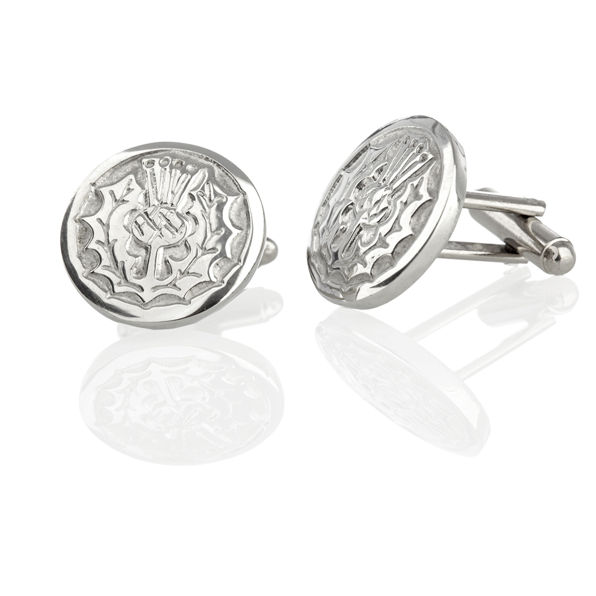 keltisch-schottisch-manschettenknopf-cufflink-009 Schottische Distel - Handgefertigte Manschettenknöpfe aus Schottland