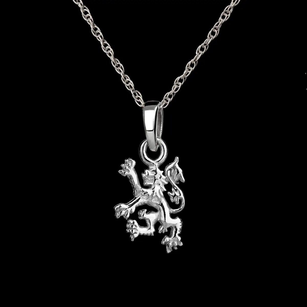 kette-anhaenger-lion-rampant-schottischer-loewe-silber-002 Lion Rampant - Schottischer Löwe Kette aus Schottland