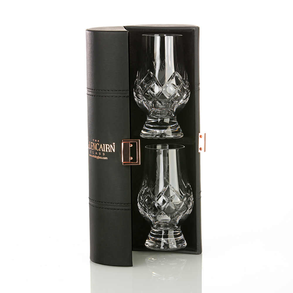 Glencairn Crystal Travel Set - 2 Kristall Whisky Tasting Gläser im edlen Case