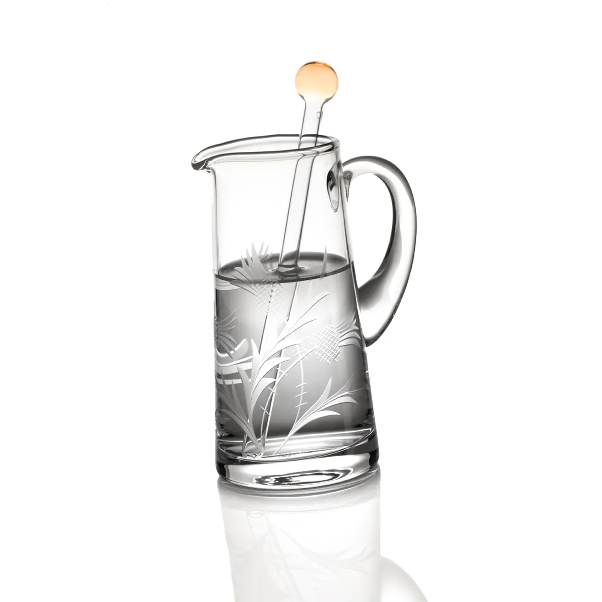 karaffe-wasser-whisky-kristall-glas-schottland-distel-thistle-003 Flower Of Scotland Water Jug - Whisky Wasserkrug /  Karaffe aus Kristallglas