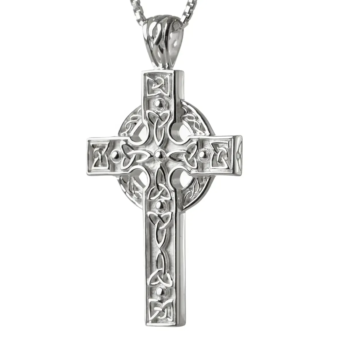 Trinity Celtic Cross - Keltisches Kreuz Anhänger handgefertigt in Irland