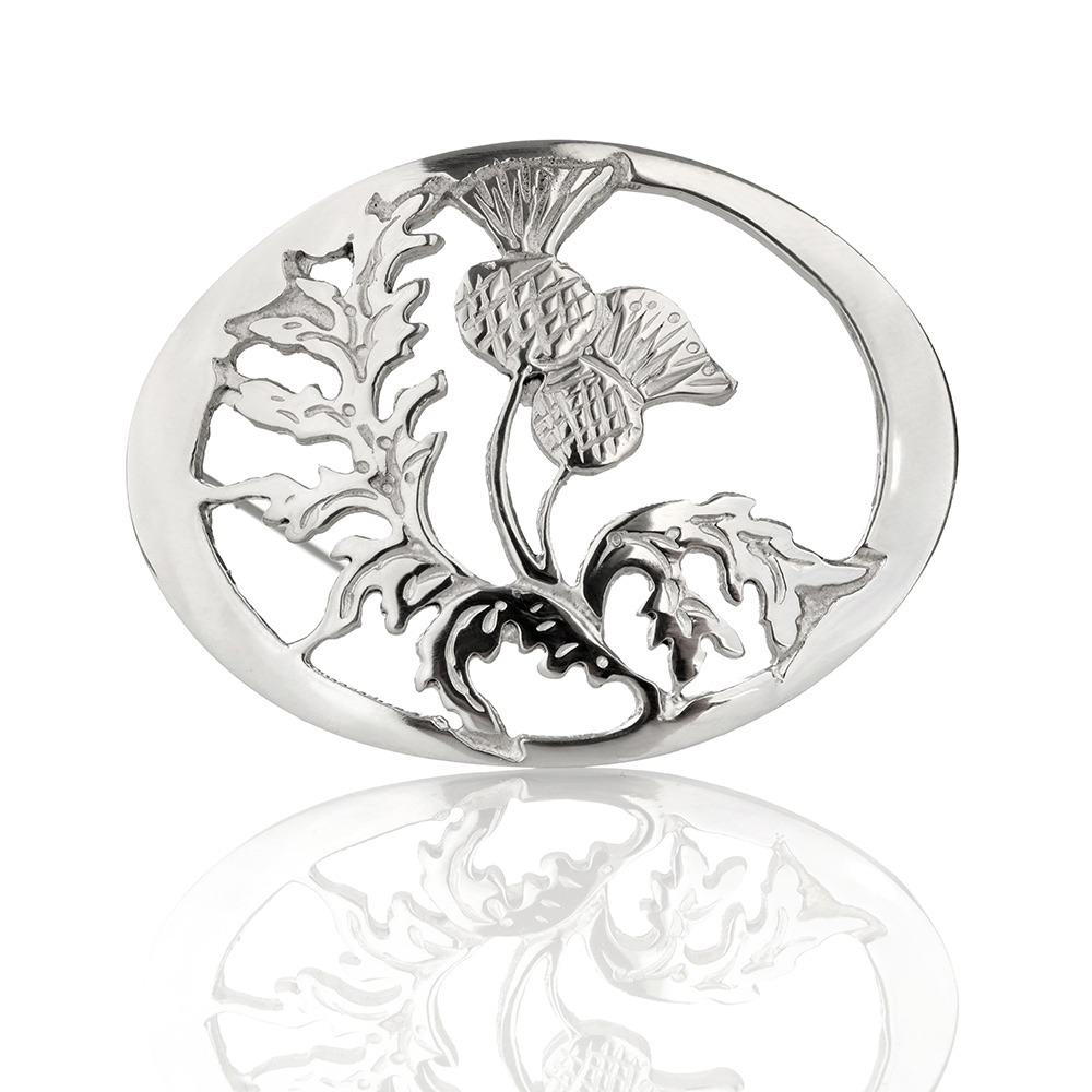 scottish-thistle-brosche-002 Schottische Distel Plaid Brosche - Handgefertigt Schottland