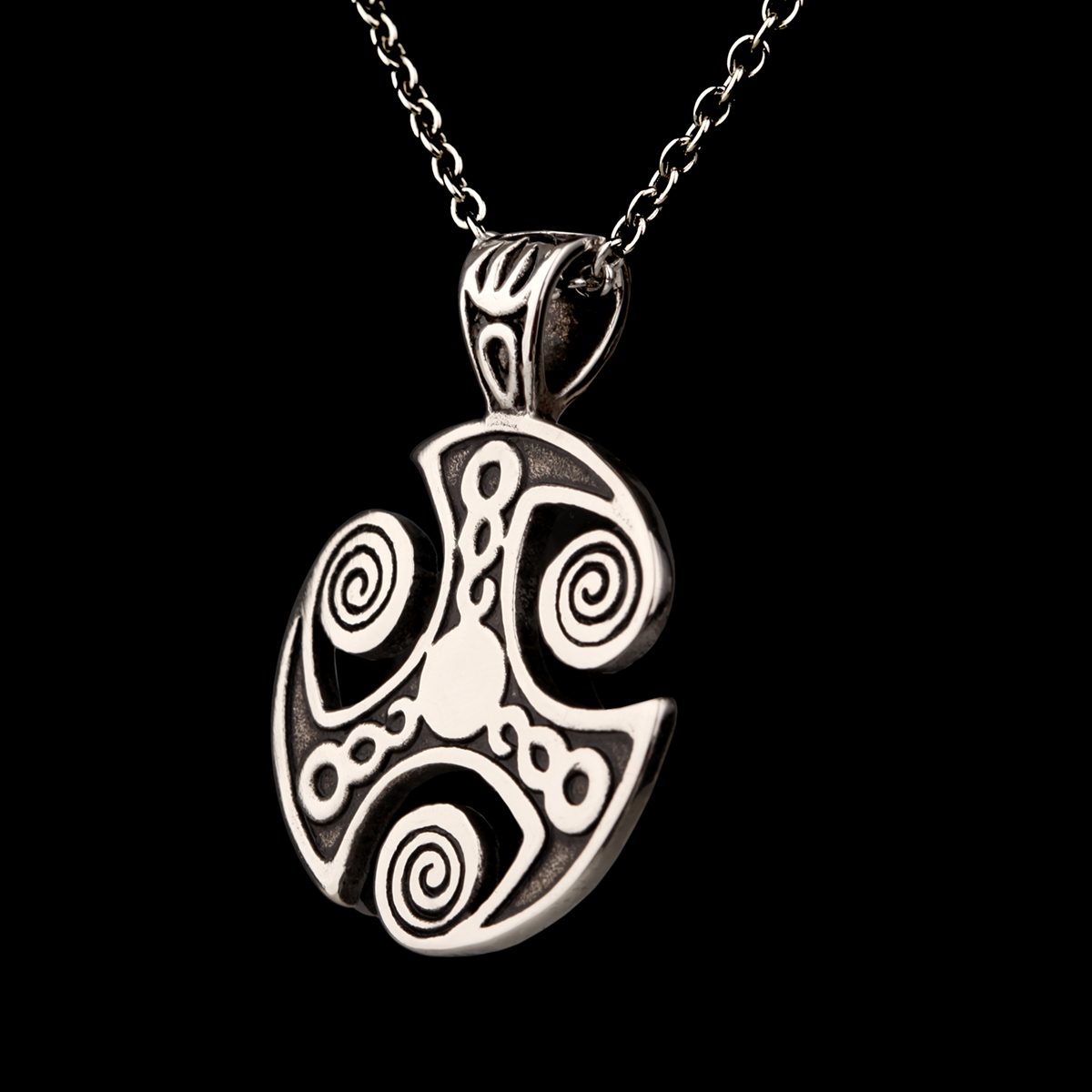 Celtic Trinity Cross - Keltisches Edelstahl Kreuz - Anhänger aus Schottland