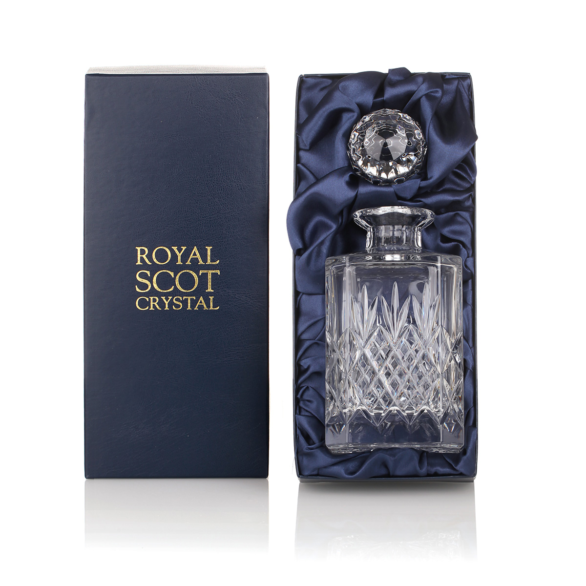 Edinburgh - handgefertigte  Kristallglas Whisky Karaffe mit Diamantschliff