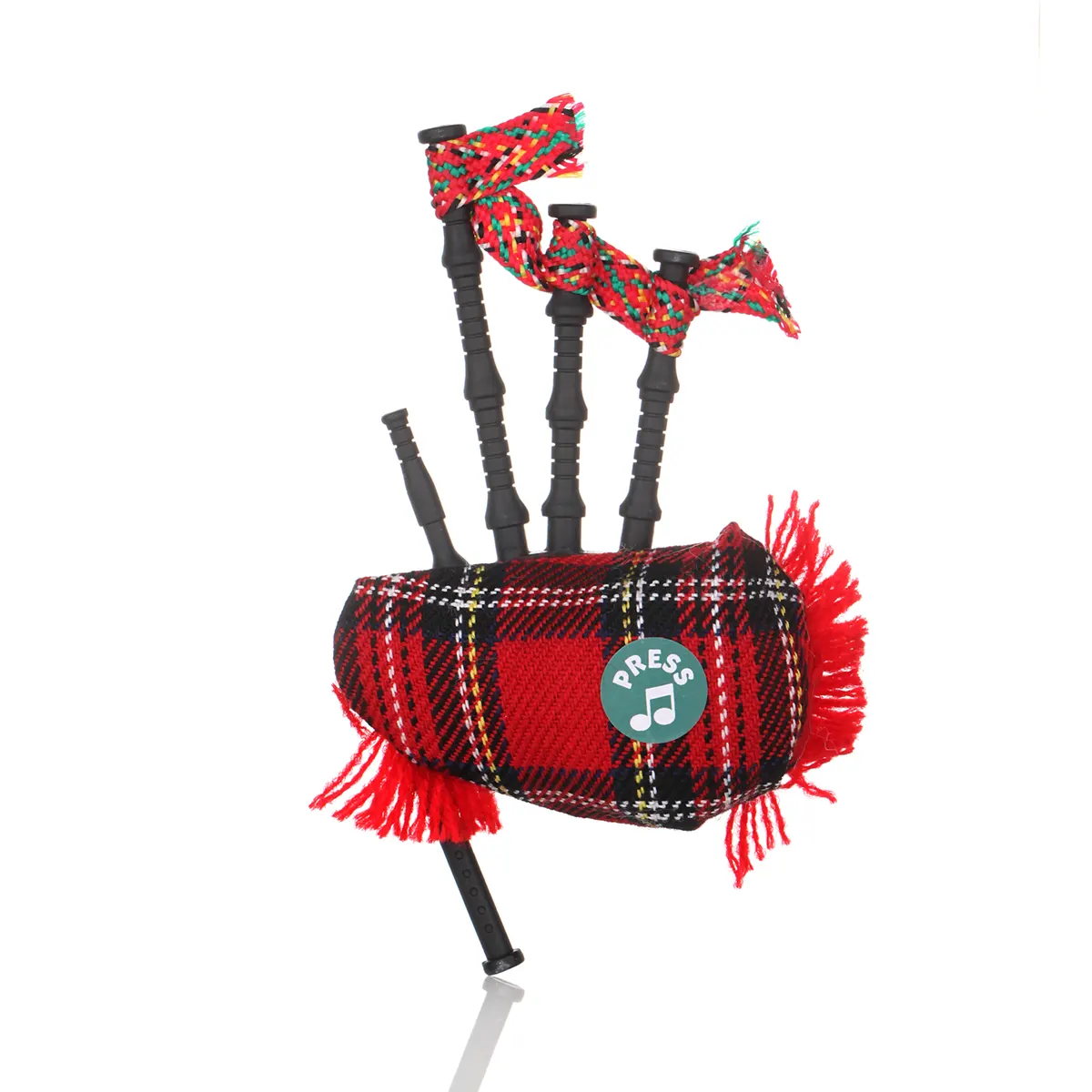 Musical Bagpipe Magnet -  musikalischer Dudelsack aus Schottland mit Royal Stewart Tartan