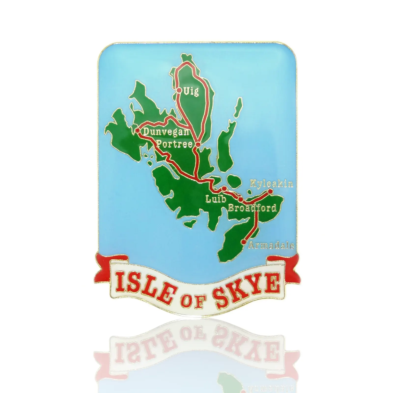 Isle Of Skye Deko-Magnet / Kühlschrankmagnet aus Schottland - Metall & Emaille Isle Of Skye Deko-Magnet / Kühlschrankmagnet aus Schottland - Metall & Emaille