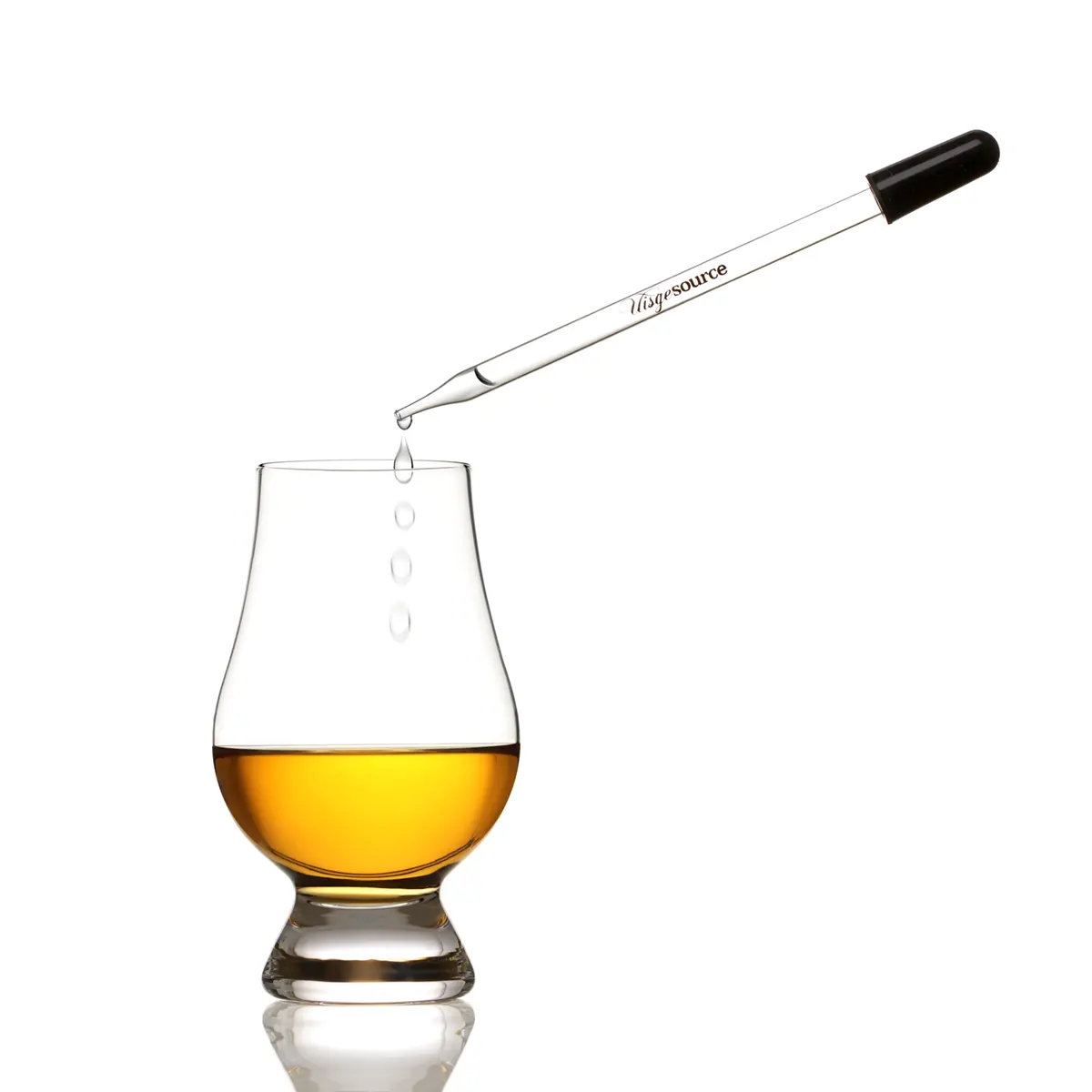 Uisge Source Whisky Wasser Pipette / Dropper aus Glas