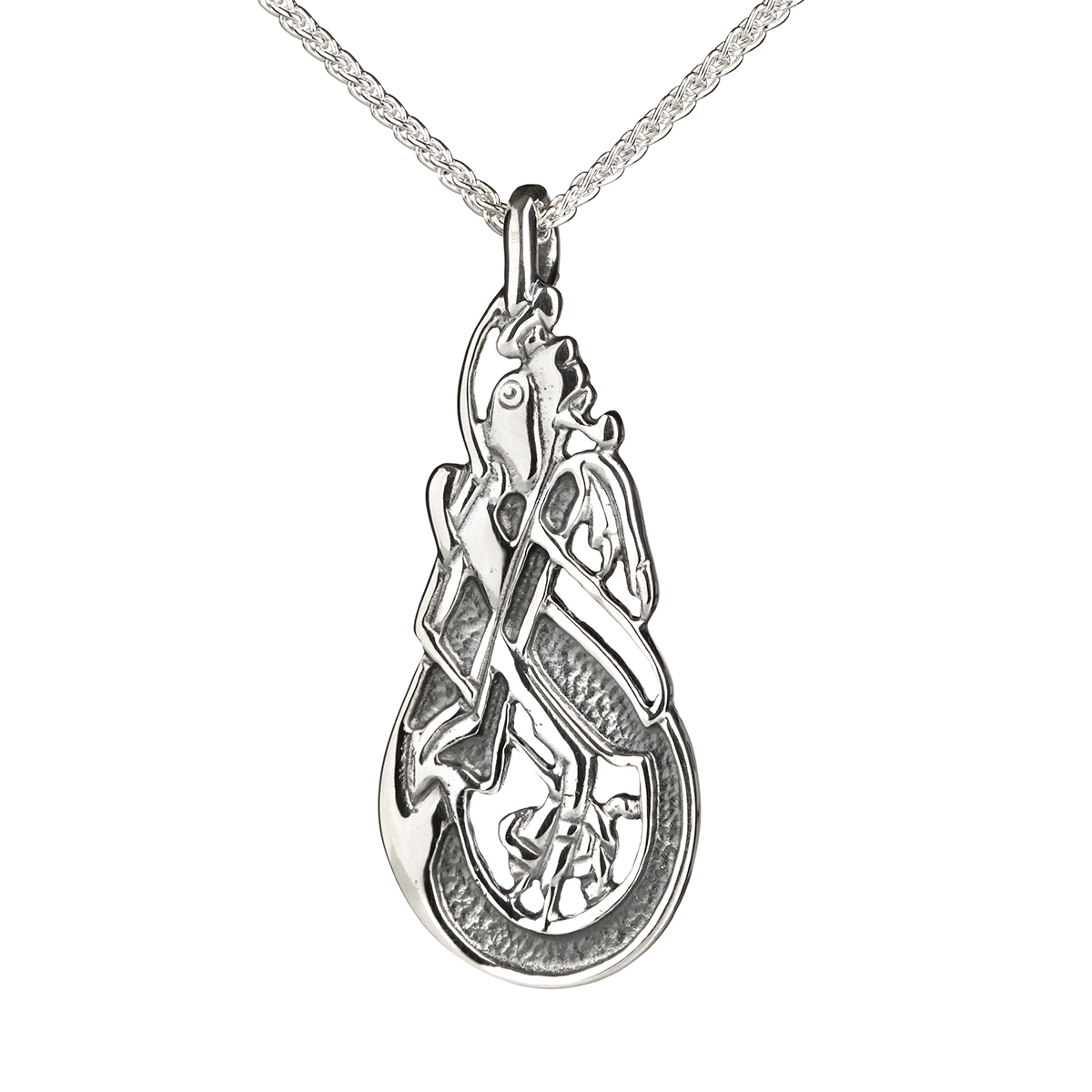 keltisch-kette-ortak-orkney-002 Keltischer Drachen-Anhänger aus 925er Sterling Silber – Handarbeit von Orkney