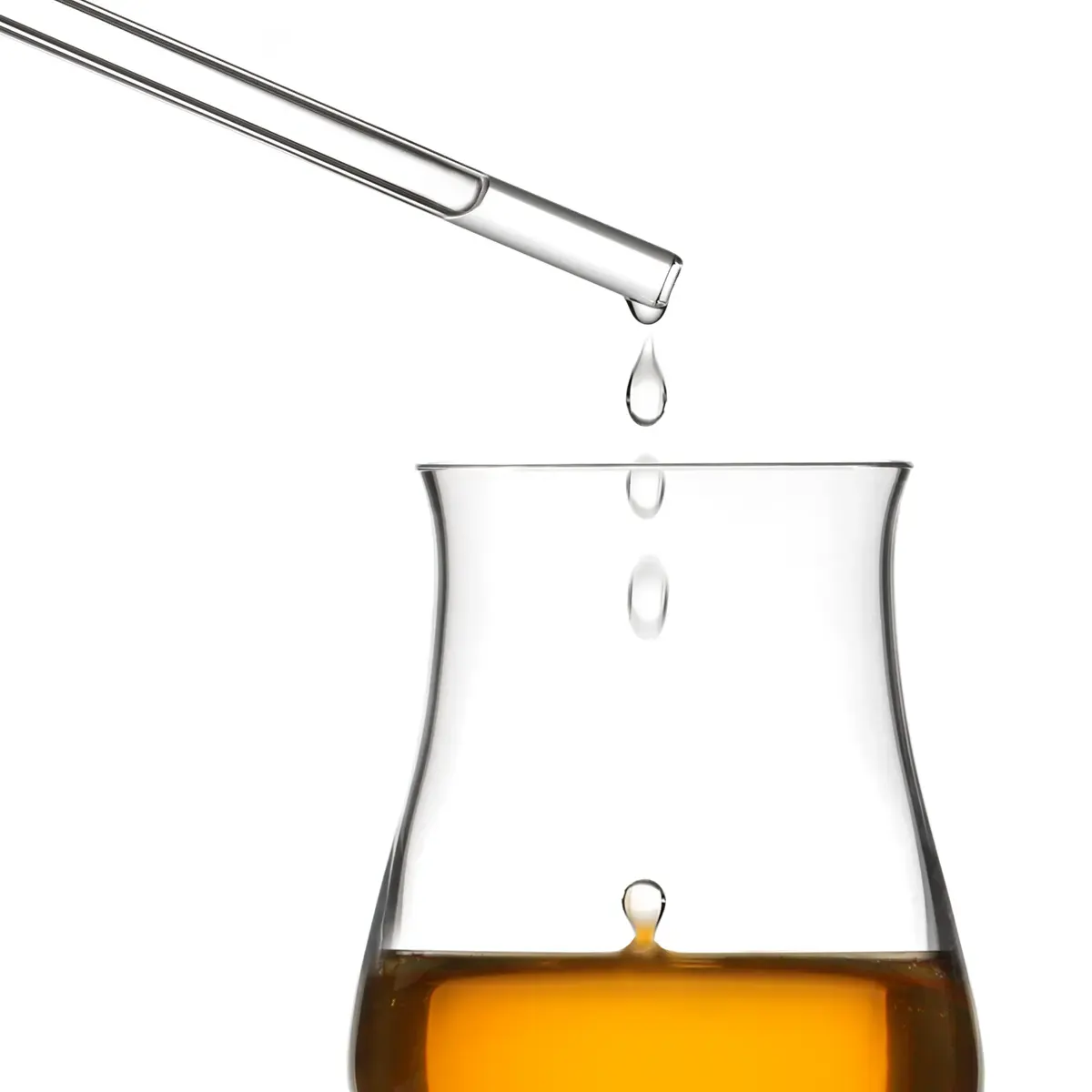 Whisky Wasser Pipette / Dropper aus Glas im Travel Case - Ball Top - Handgefertigt in Schottland