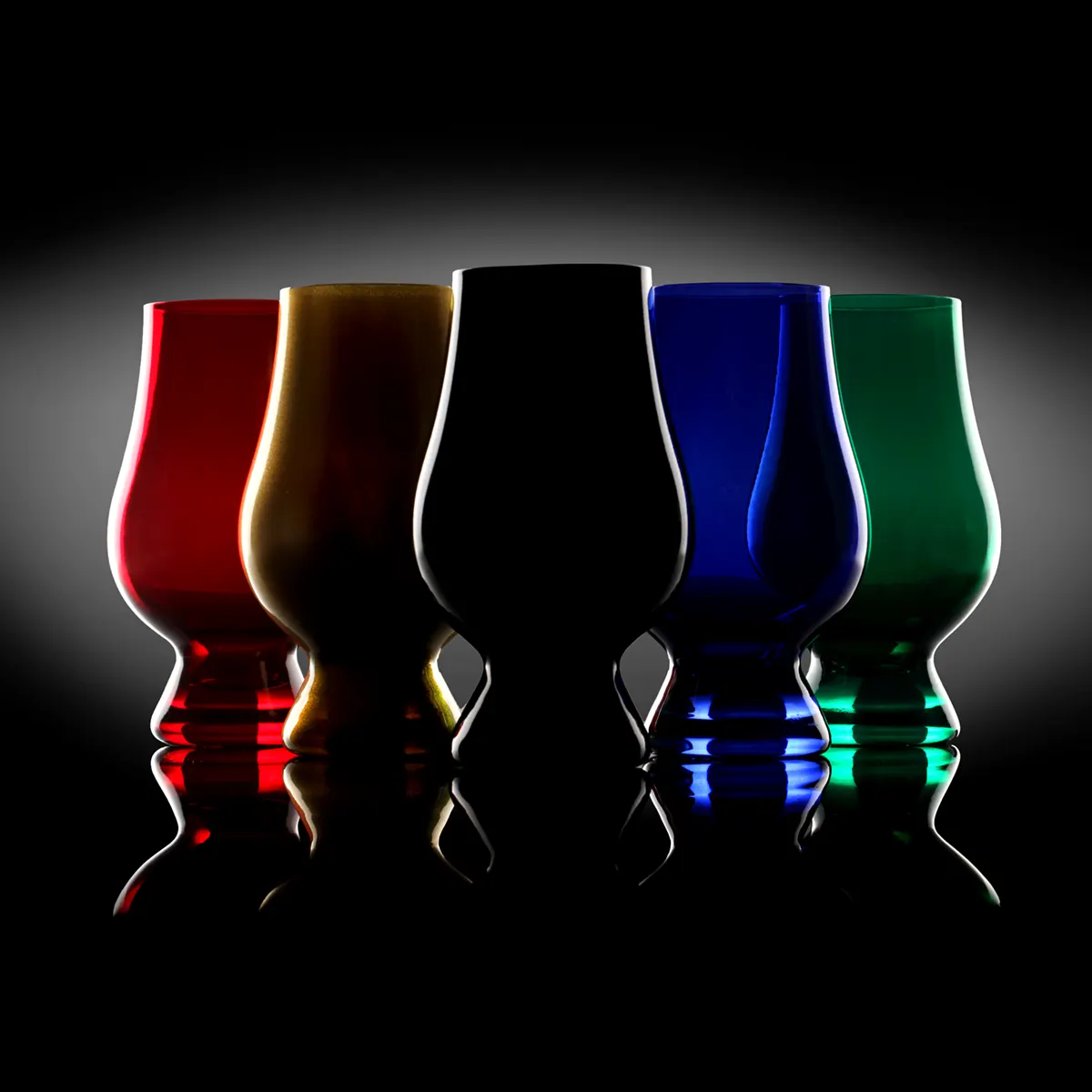 Coloured Glencairn Glas - Schwarz - für Blind Whisky Tasting