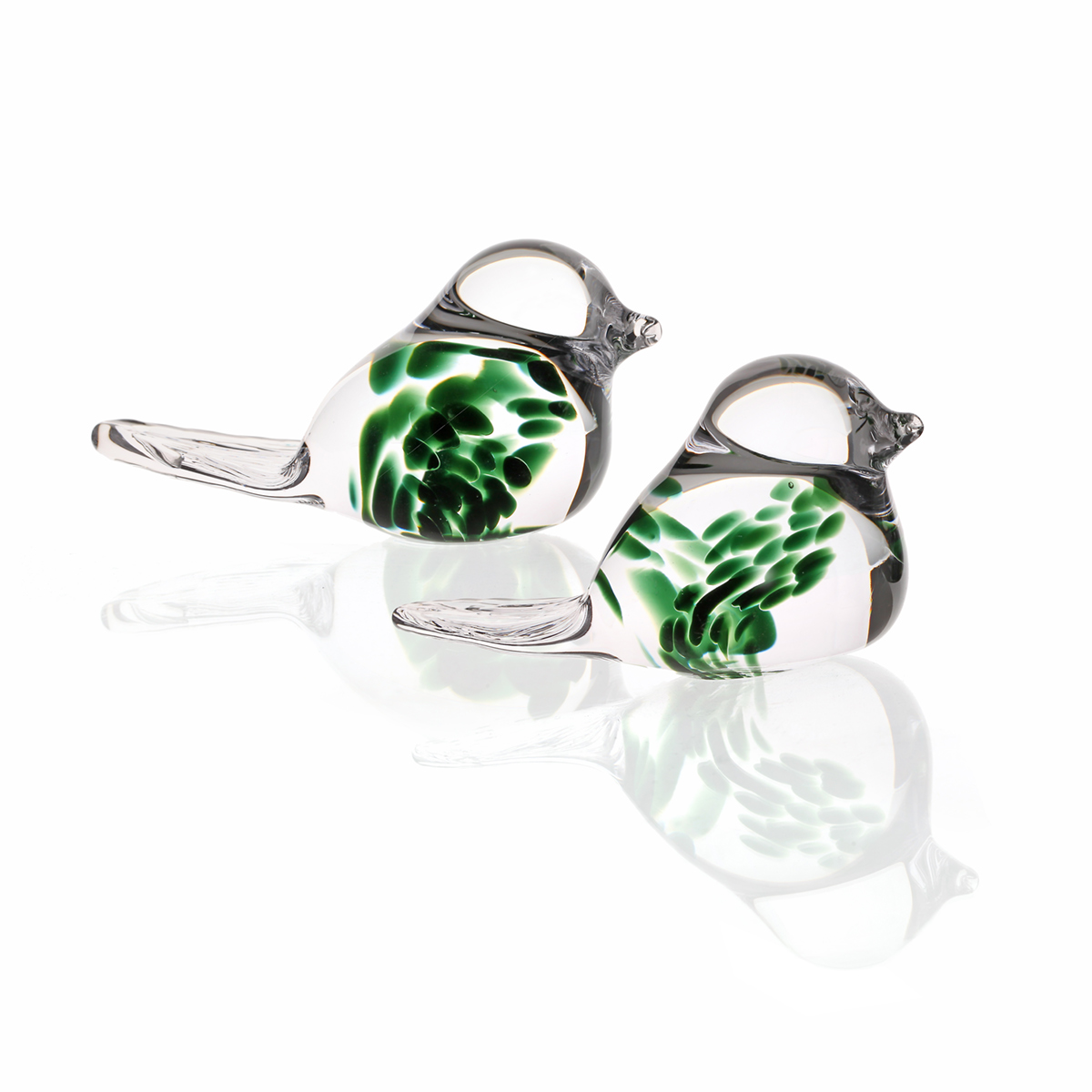 celtic-love-birds-glas-kristall-vogel-irland-001 Claddagh Love Birds - 2 handgefertigte Kristallglas Vögel aus Irland