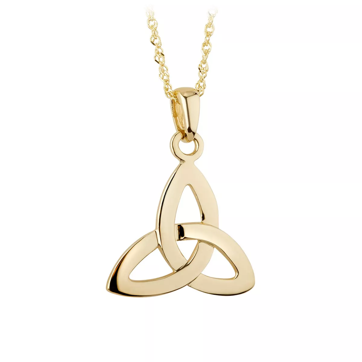 kette-anhaenger-trinity-knot-irland-gold-001VXw0Lcs57dsuG Golden Trinity - keltische Trinity Kette - 10K Gold