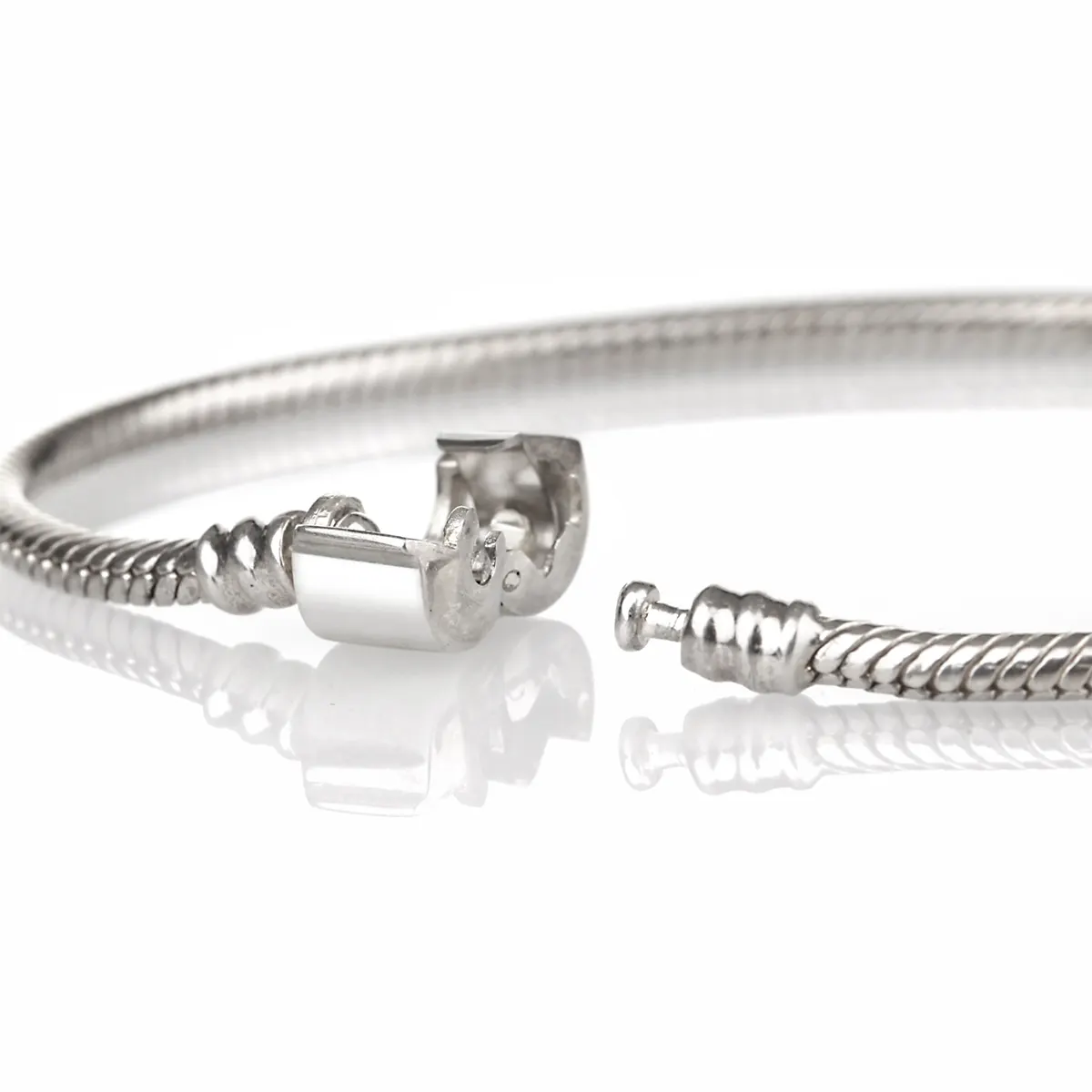 European Bead Armband - 19 cm - Schlangenkette aus Sterlingsilber