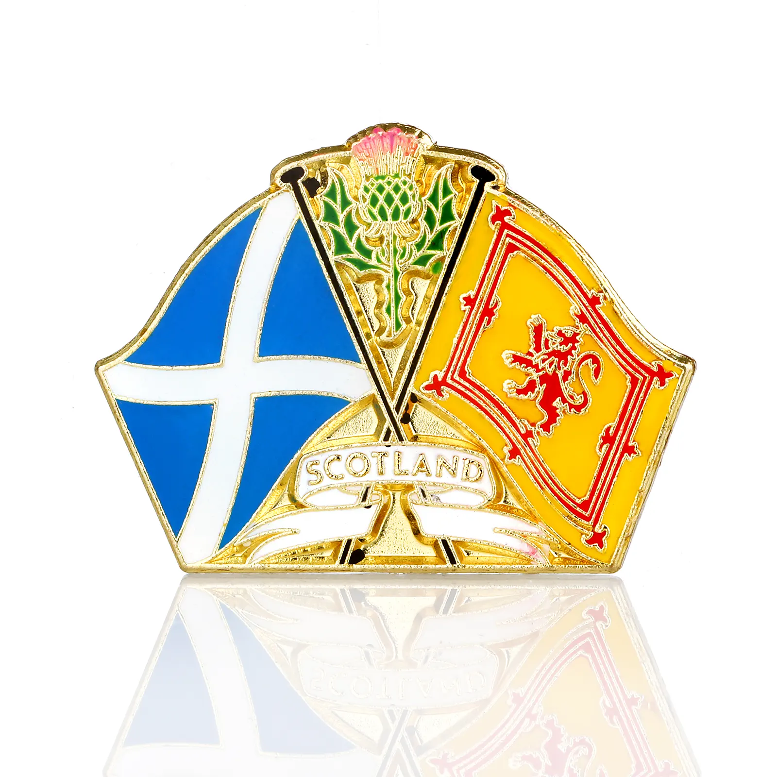 Scottish Symbols Pin Badge - Anstecknadel aus Schottland - Metall & Emaille Scottish Symbols Pin Badge - Anstecknadel aus Schottland - Metall & Emaille