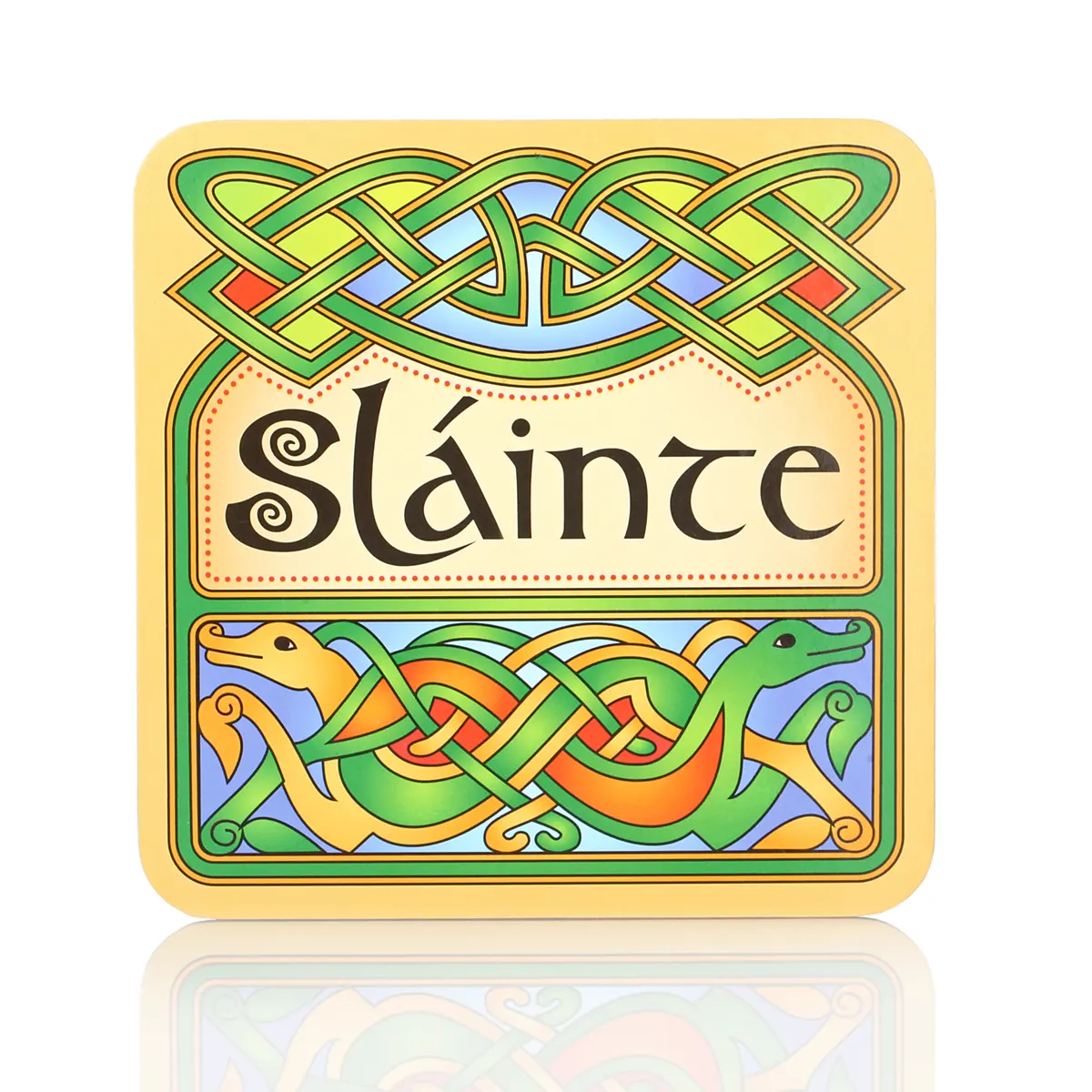 Sláinte Coaster - Keltischer Holz-Getränkeuntersetzer aus Irland Sláinte Coaster - Keltischer Holz-Getränkeuntersetzer aus Irland