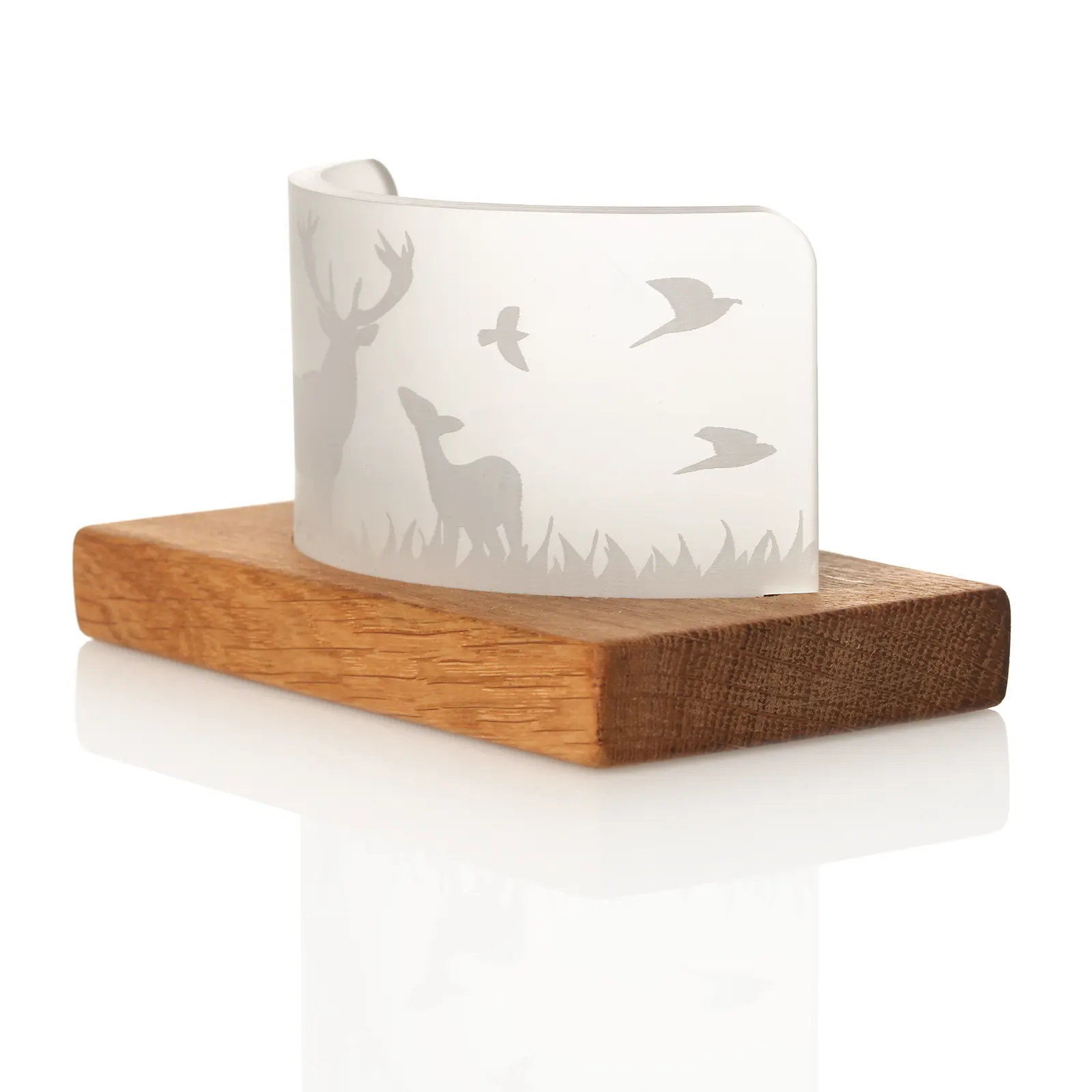 Stag Family - Schottischer Hirsch Teelichthalter aus recyceltem Whiskyfass Stag Family - Schottischer Hirsch Teelichthalter aus recyceltem Whiskyfass