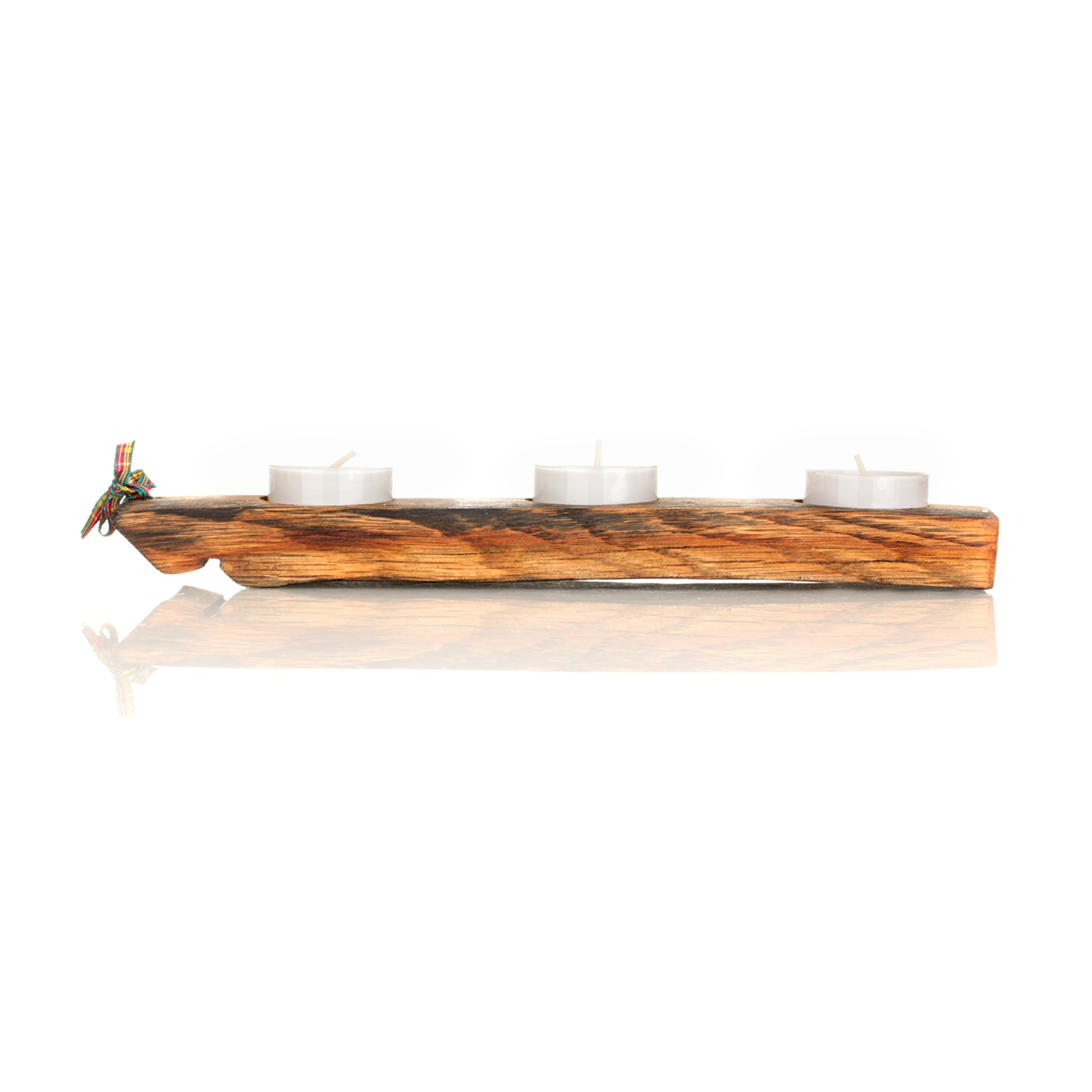Plinth-staender-whisky-fass-holz-eiche-teelicht-002 Whisky Fass Flight Tray Teelichthalter aus Eiche - für 3 Teelichter