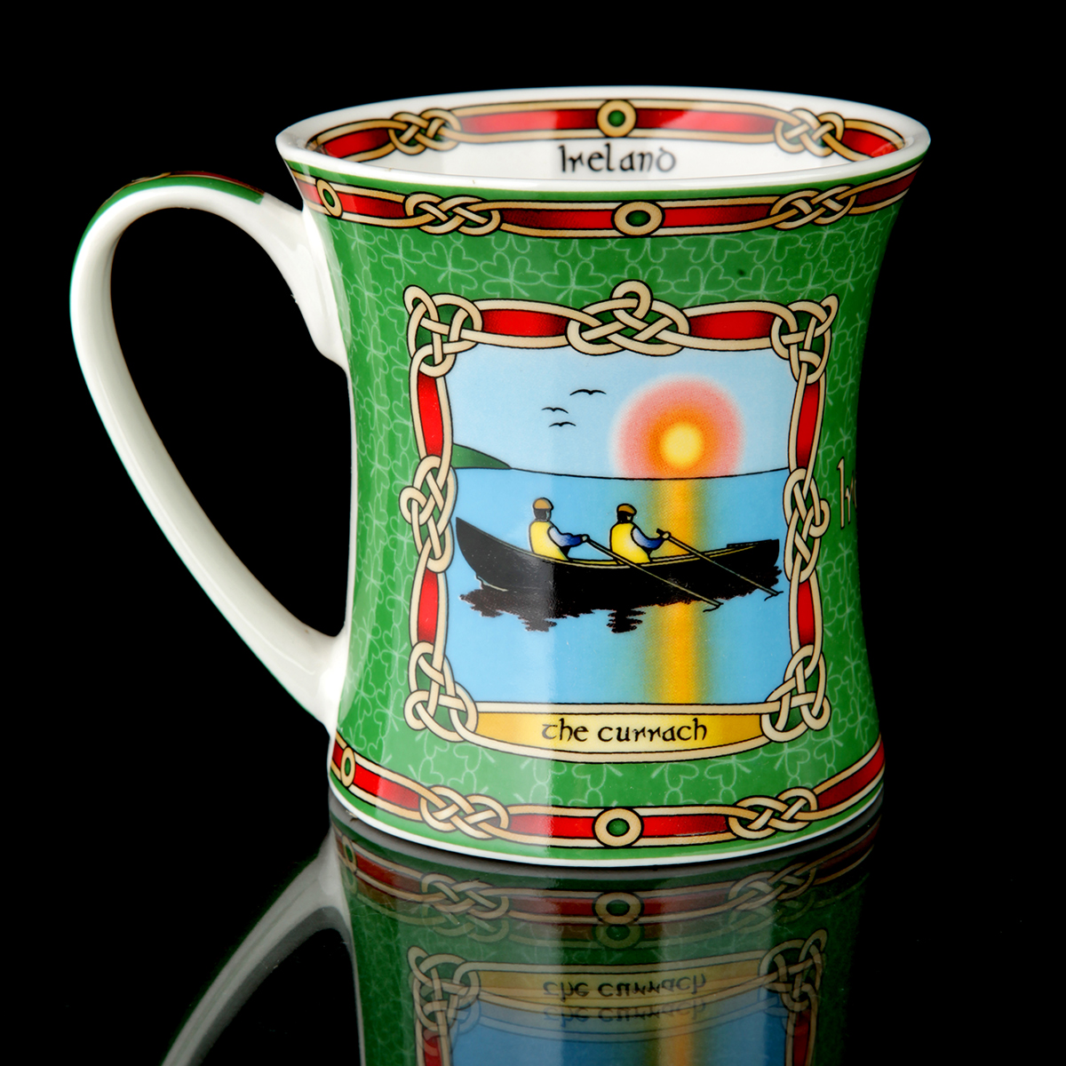 Irish Seafarers Mug - Kaffeebecher aus Irland mit Galway Hooker & Currach