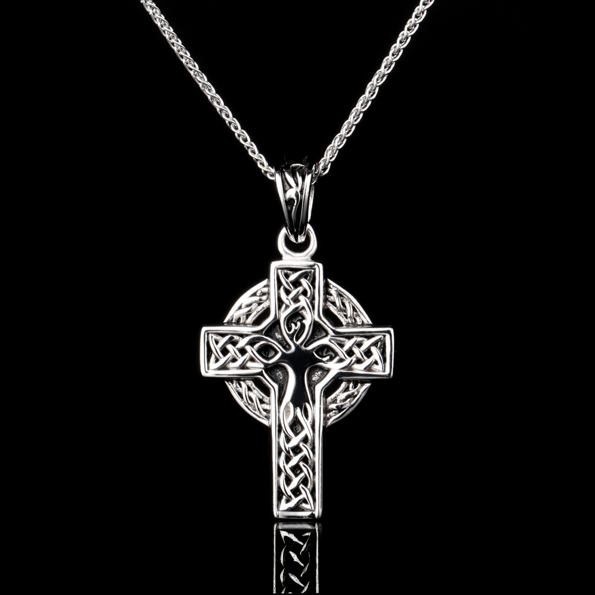 Tree of Life Celtic Cross - keltisches Lebensbaum Kreuz - Sterling Silber handgefertigt in Irland
